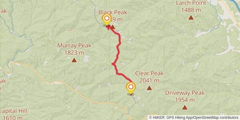 Idaho Centennial Trail stage 67 Map