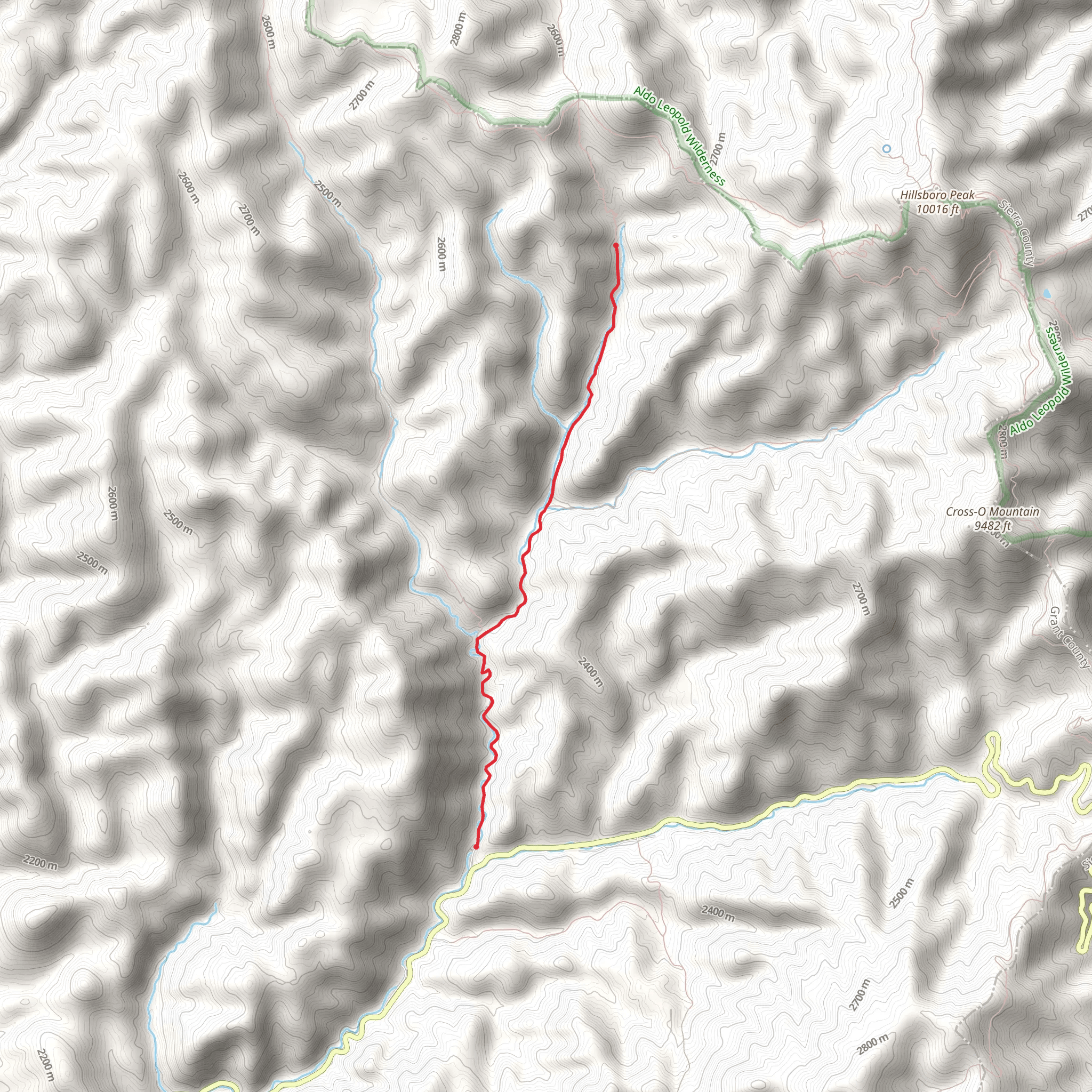 Railroad Canyon Trail - Short mobile static map