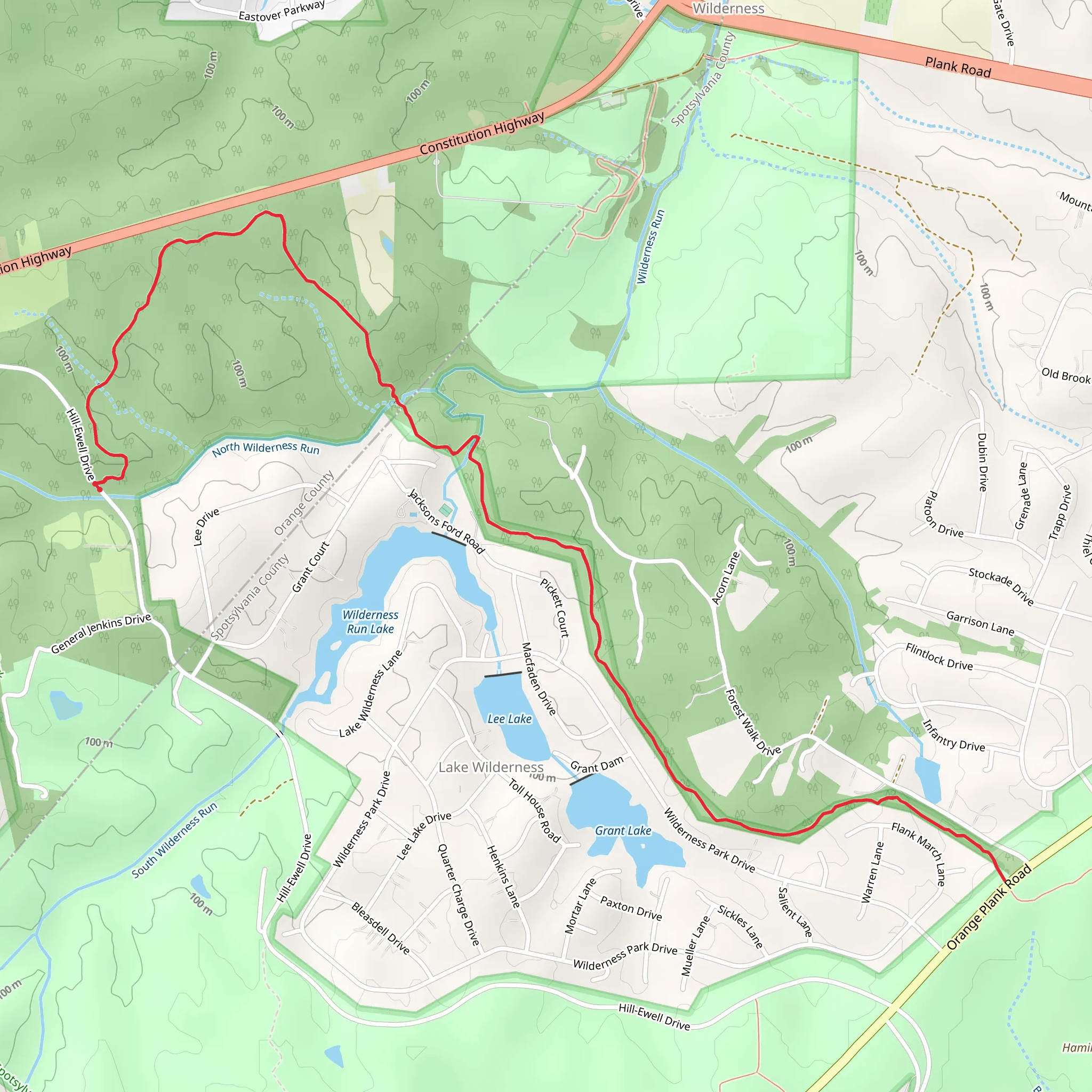 Federal Line Trail mobile static map