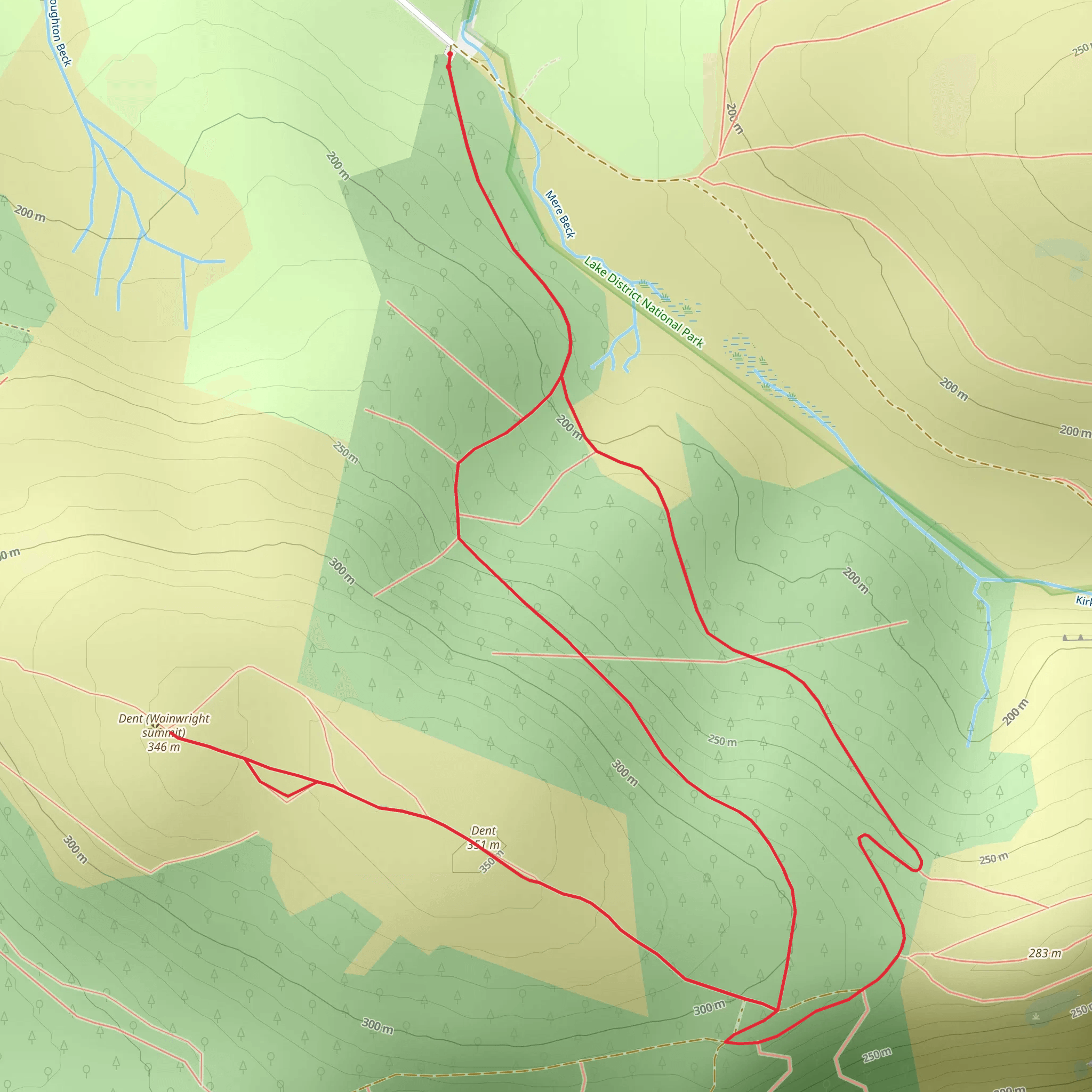 Mount Dent mobile static map