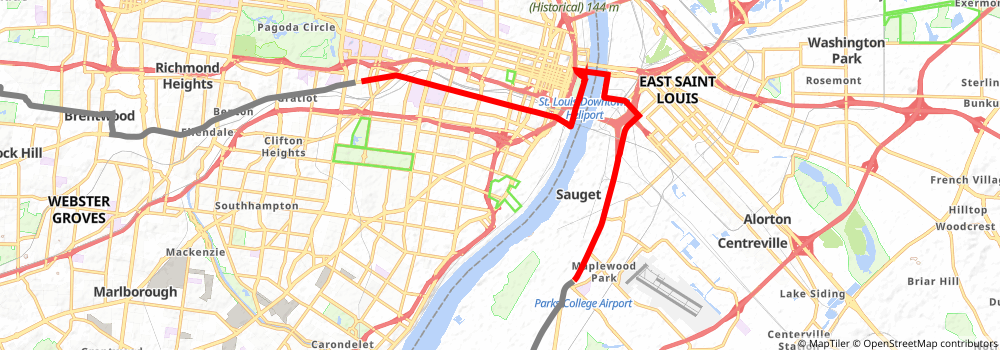 American Discovery Trail South Route stage 140 Map