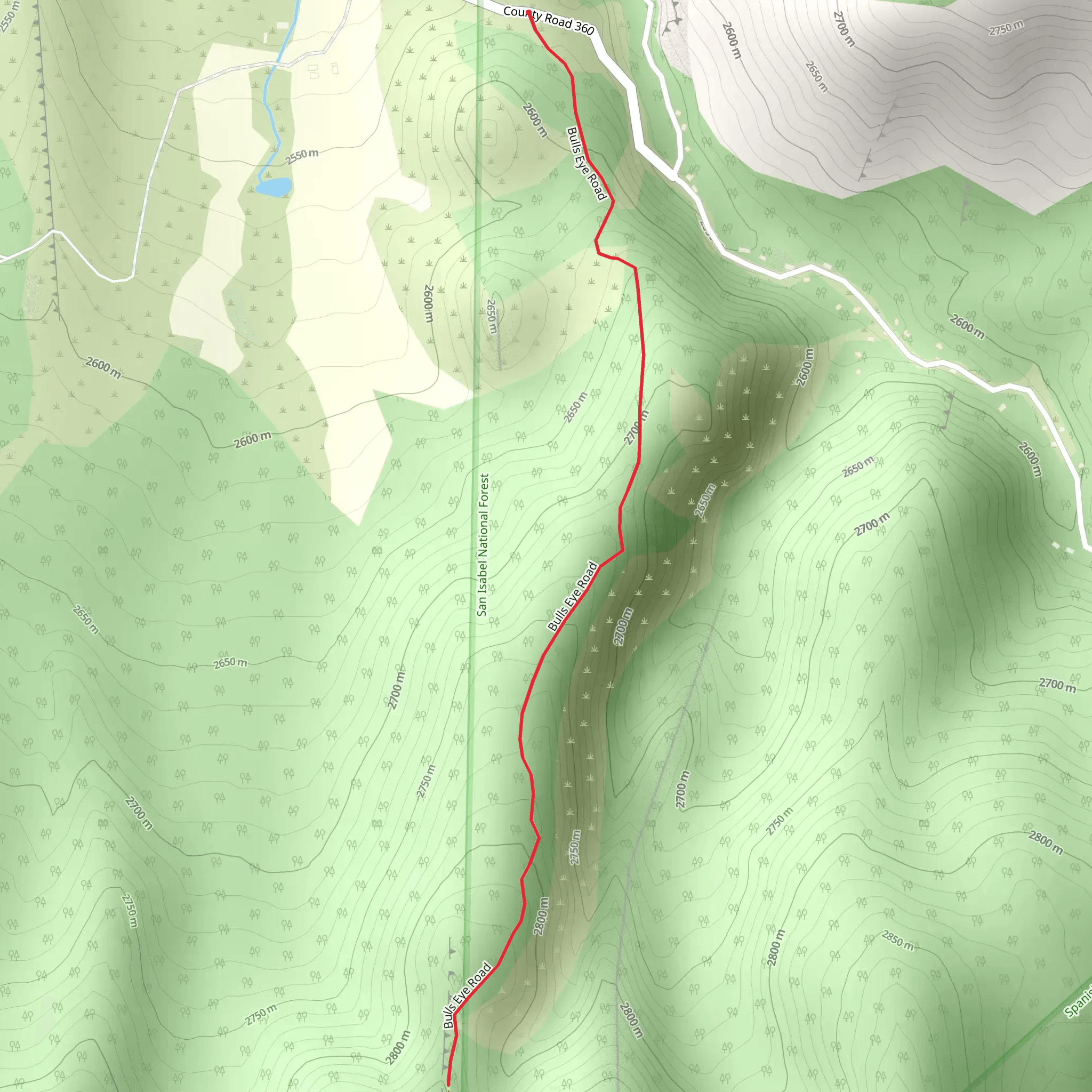 Bulls Eye Road mobile static map