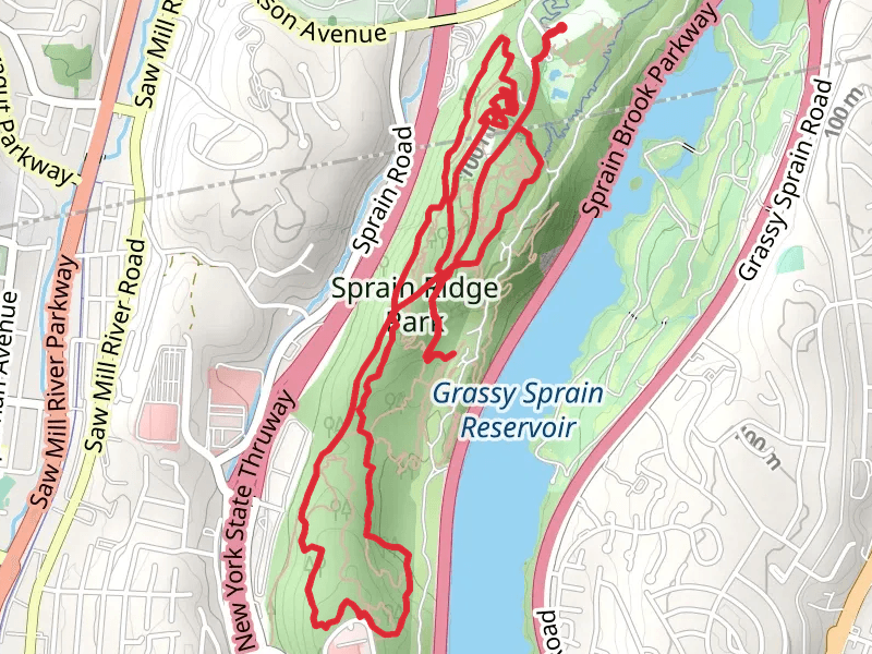Sprain Ridge Park via Otter Ramble and Thruway Trail