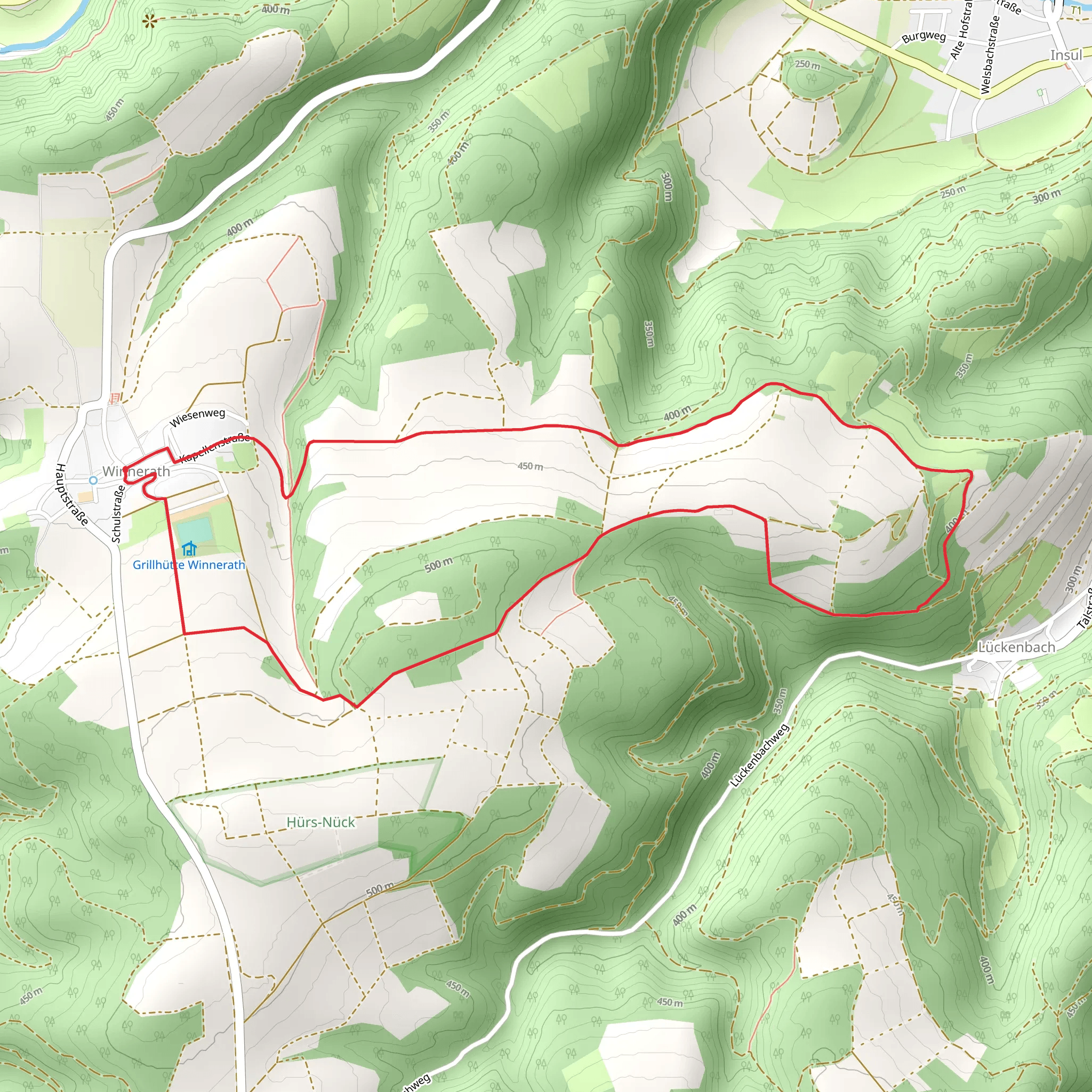Hoehnerkoepp Loop mobile static map