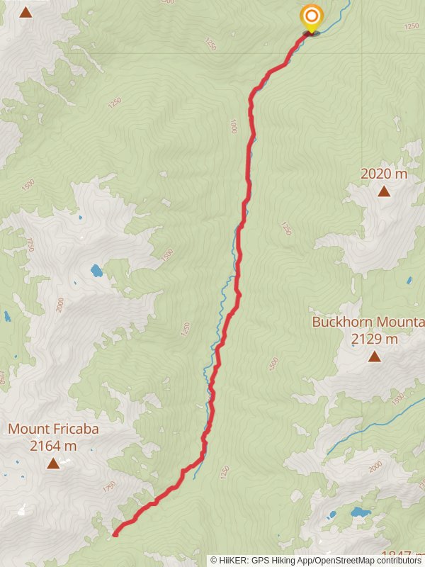 Heather Creek Trail mobile static map