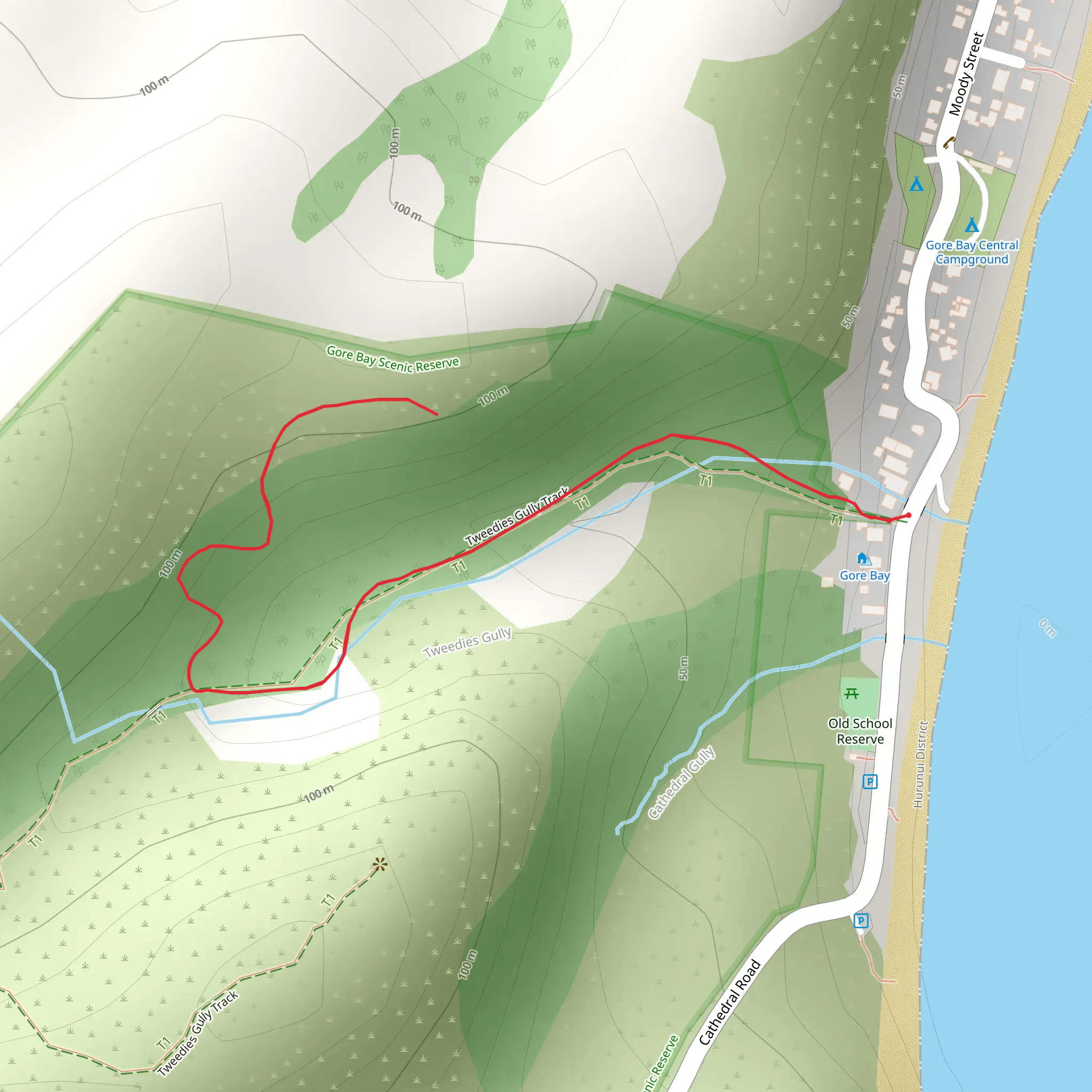 Tweedies Gully Walk mobile static map