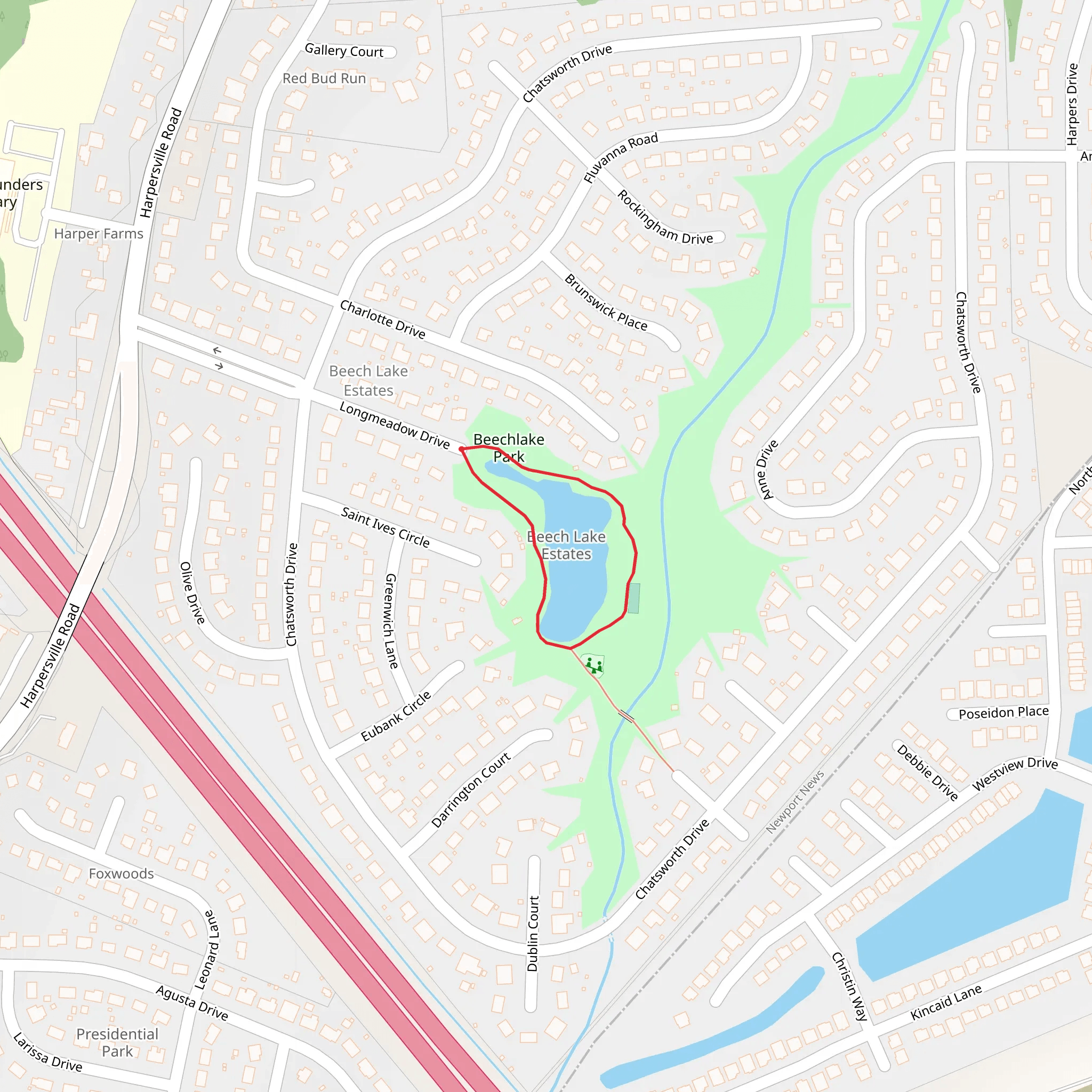 Long Meadow Drive Loop mobile static map