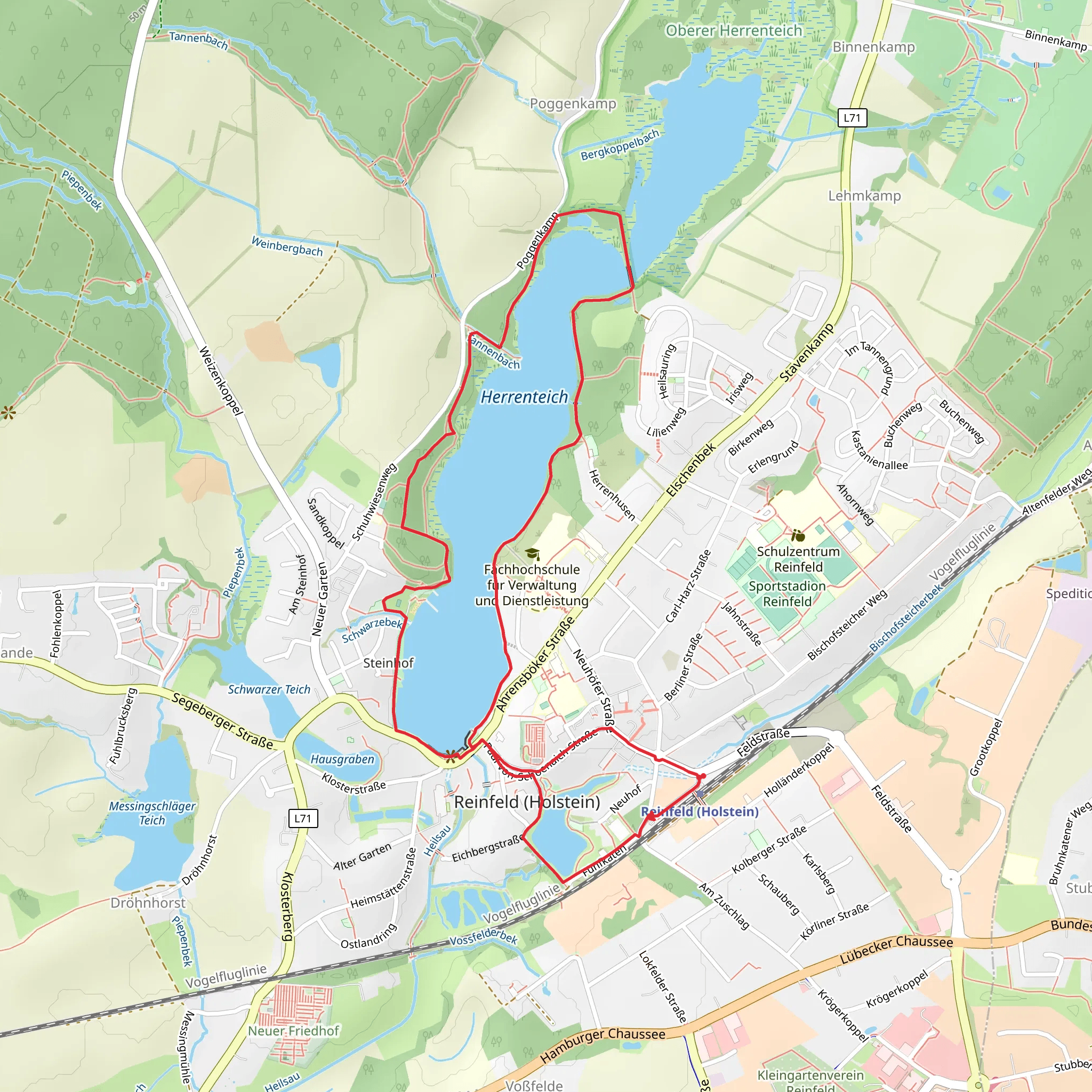 Neuhöfer Teich and Herrenteich Loop mobile static map