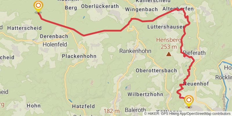 Kölner Weg stage 4 Map