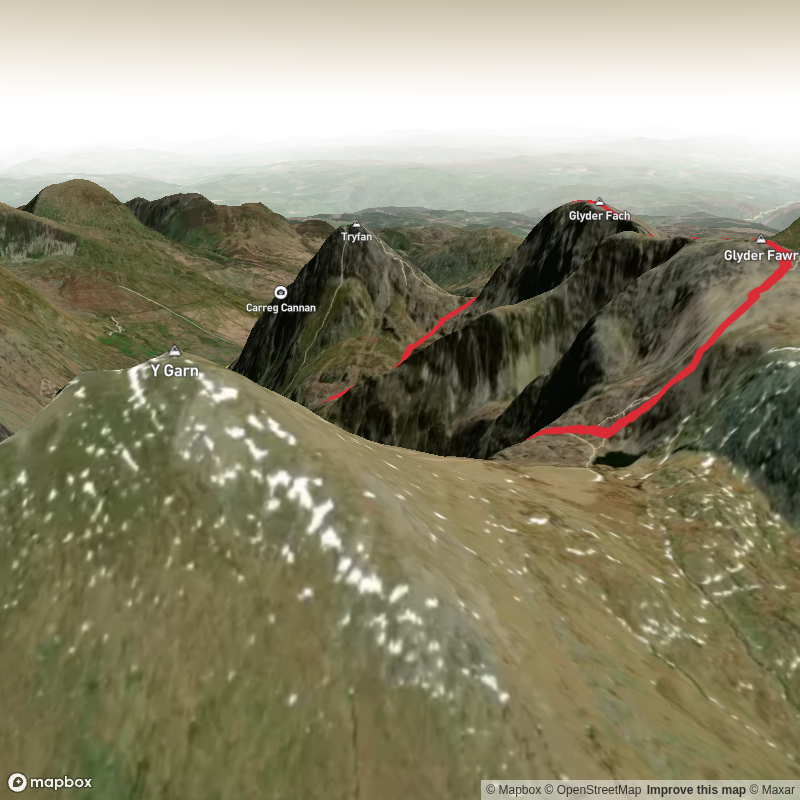 Cylchdaith y Cewri - Glyderau Circular via Devil's Kitchen and Y Gribin