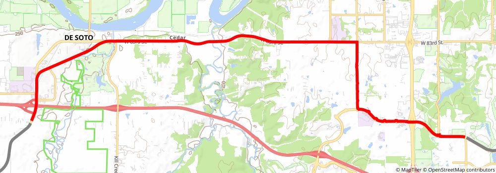 American Discovery Trail South Route stage 166 Map