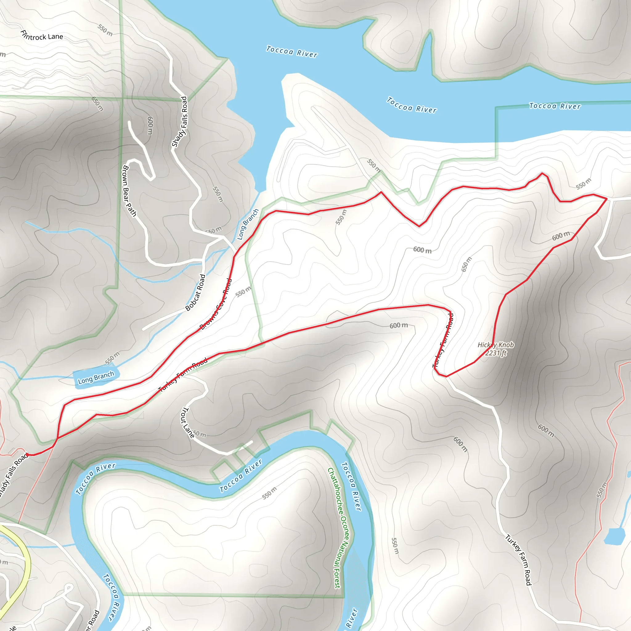 Hickey Knob Loop mobile static map