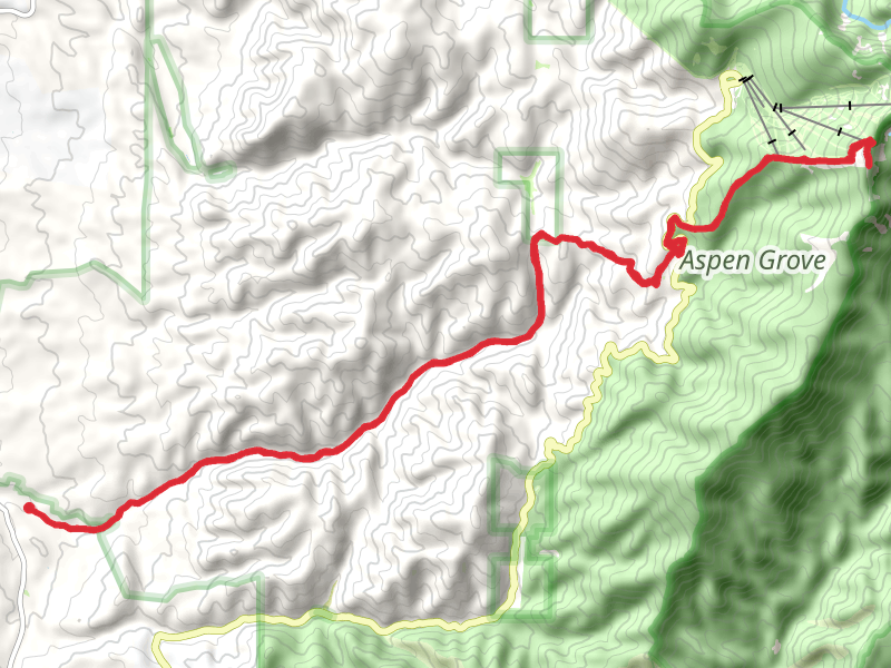 Aspen Grove and Tesuque Peak via Alamos Vista