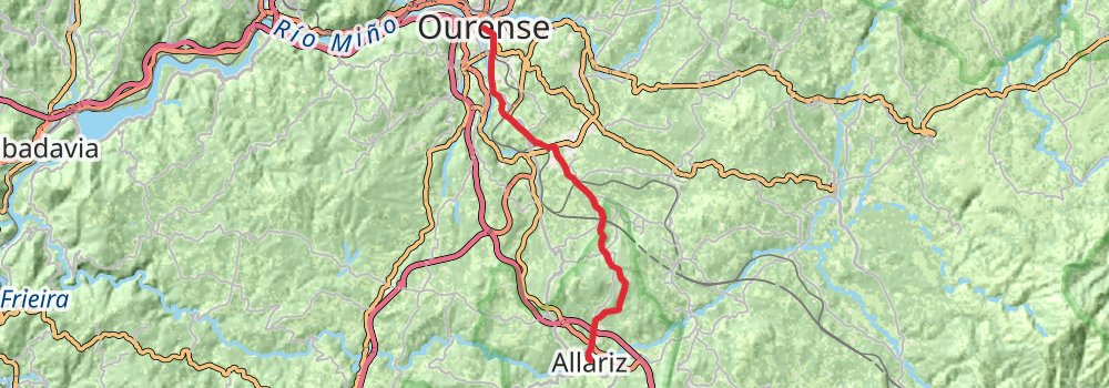 Camino Portugues do Interior stage 16 Map