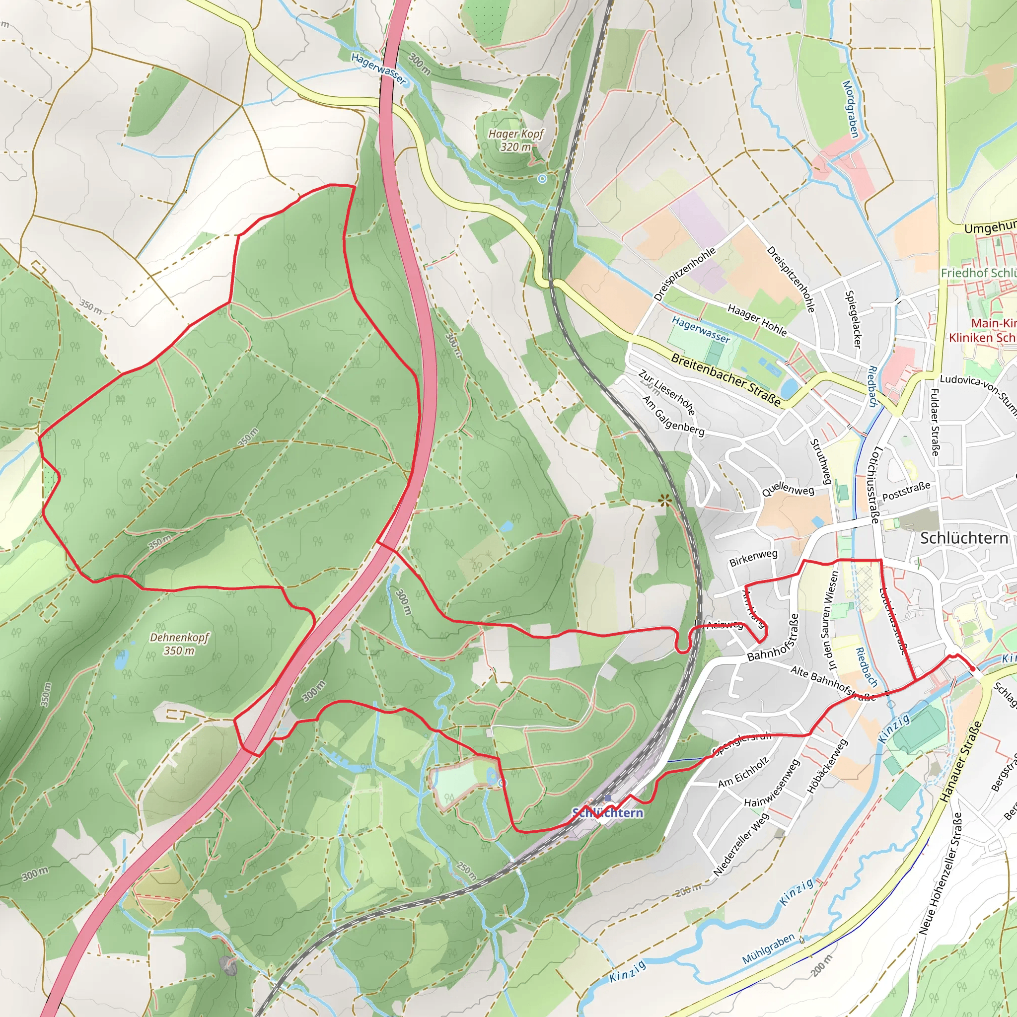 Schlüchtern Wanderweg mobile static map