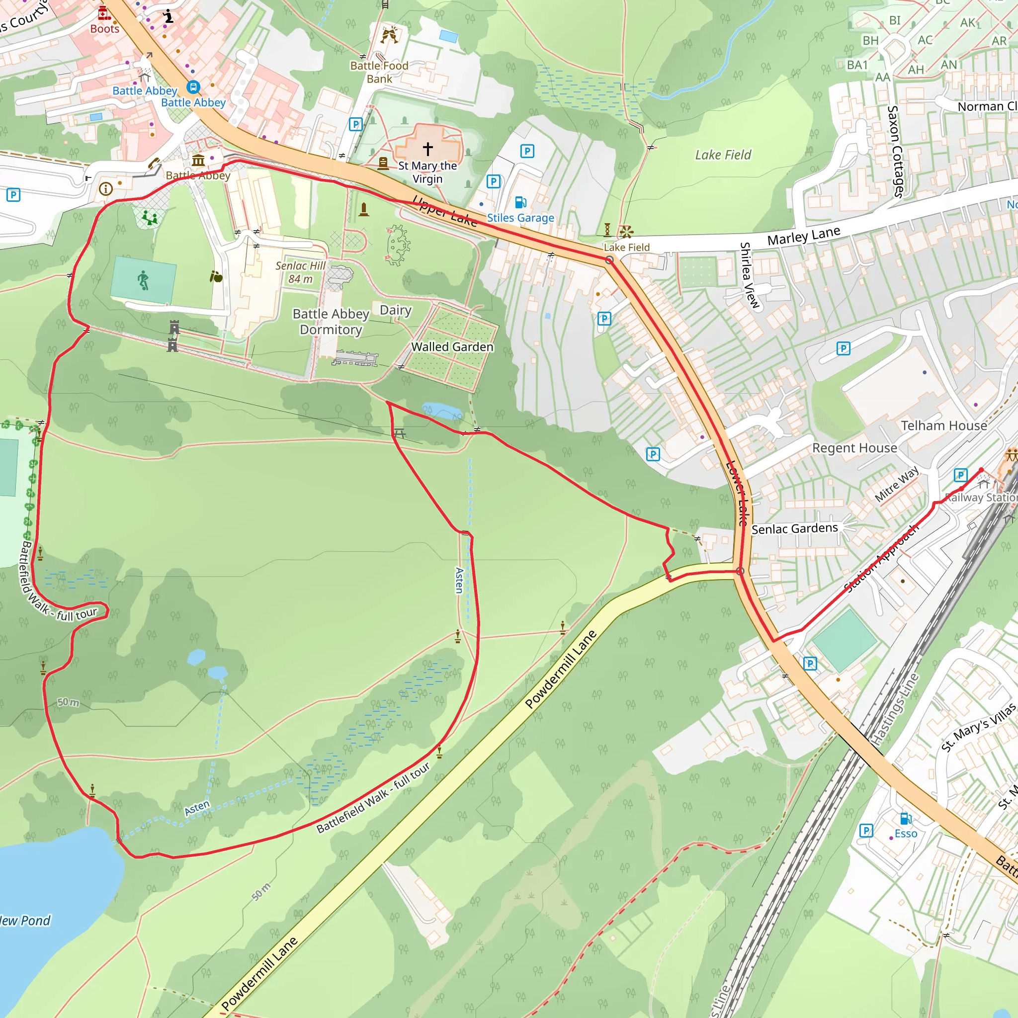 Battle Abbey Loop mobile static map