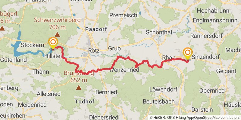 Goldsteig stage 10 Map