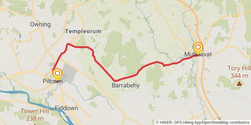Sandymount to Portmagee stage 13 Map