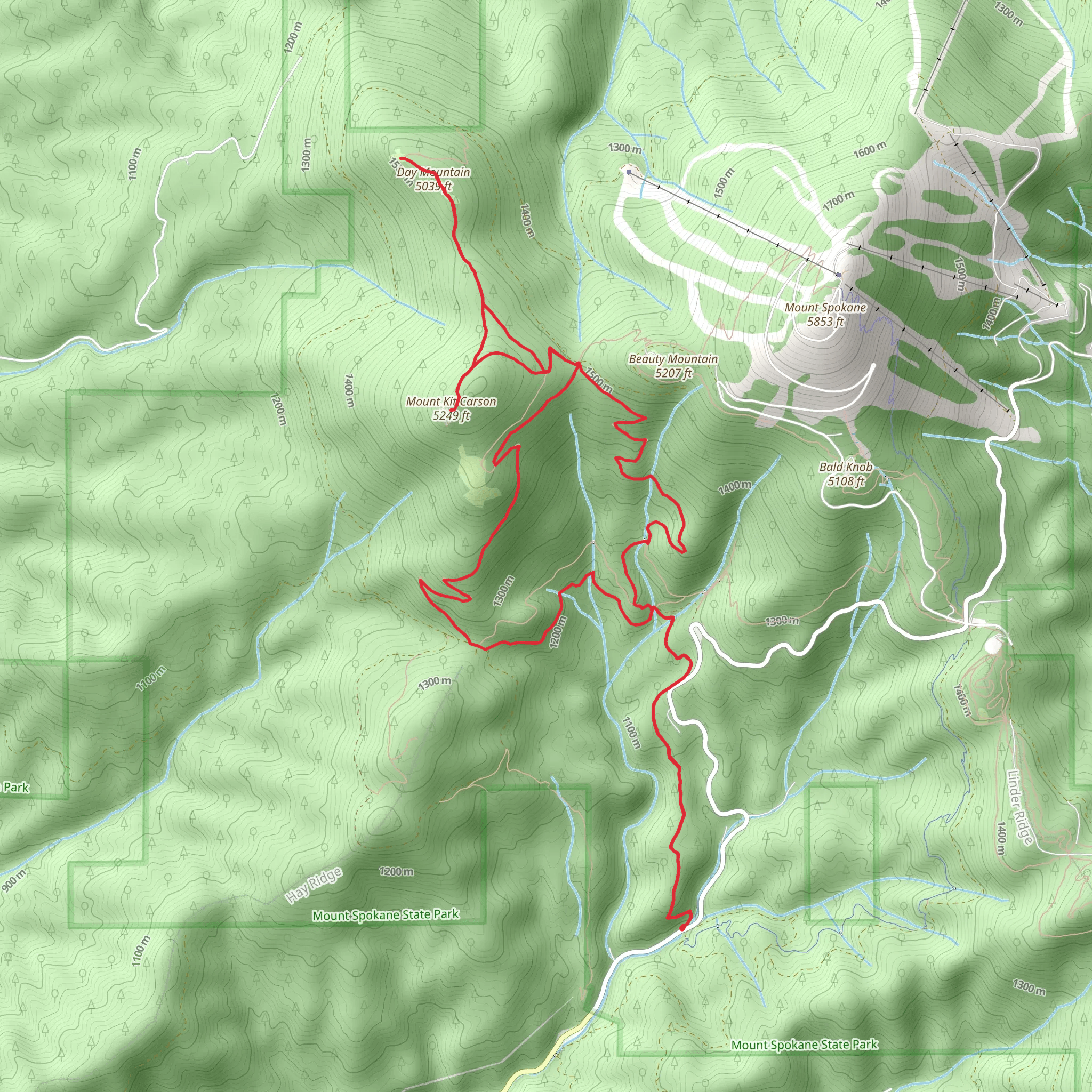 Mount Kit Carson via Trail 110 mobile static map