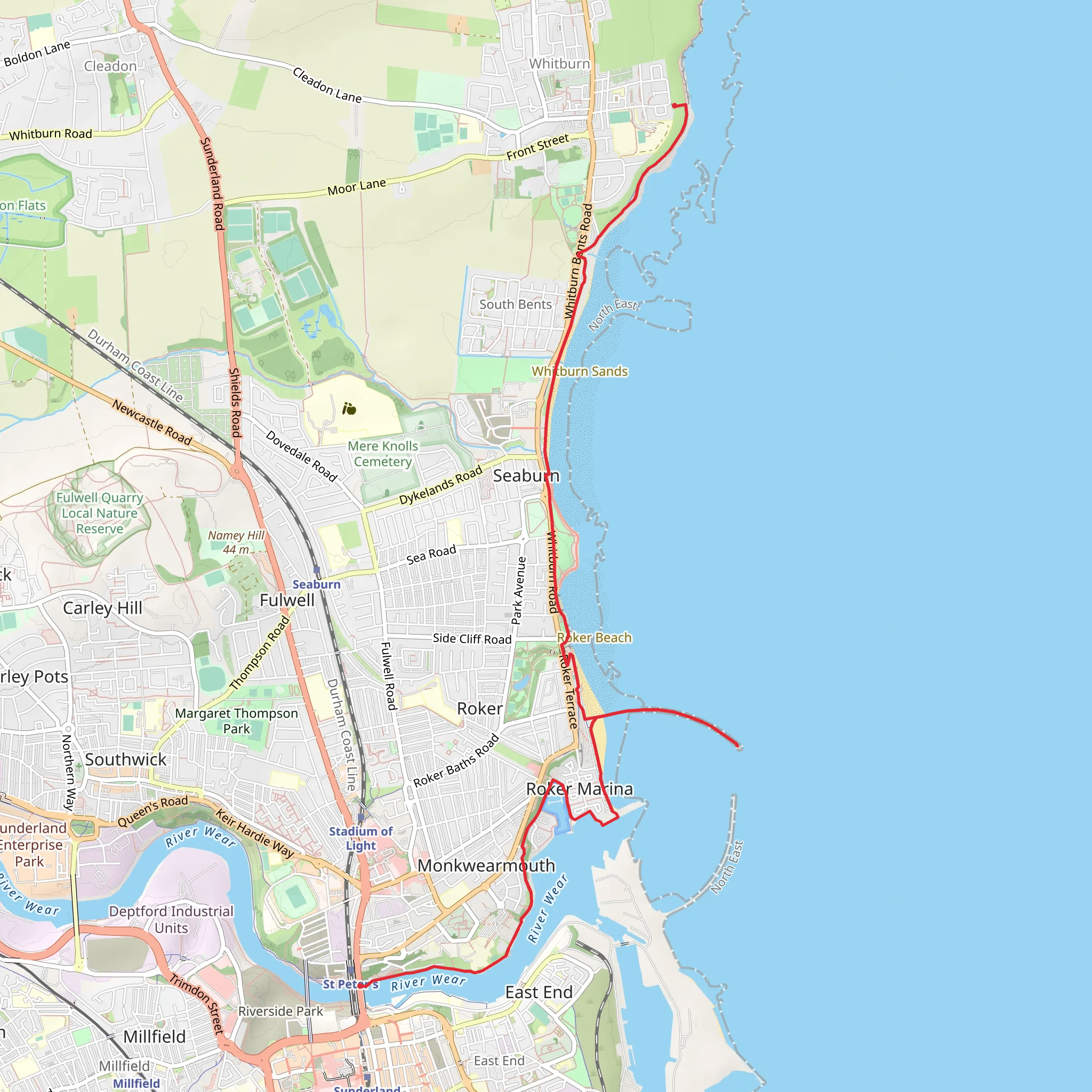 Sunderland Walk mobile static map