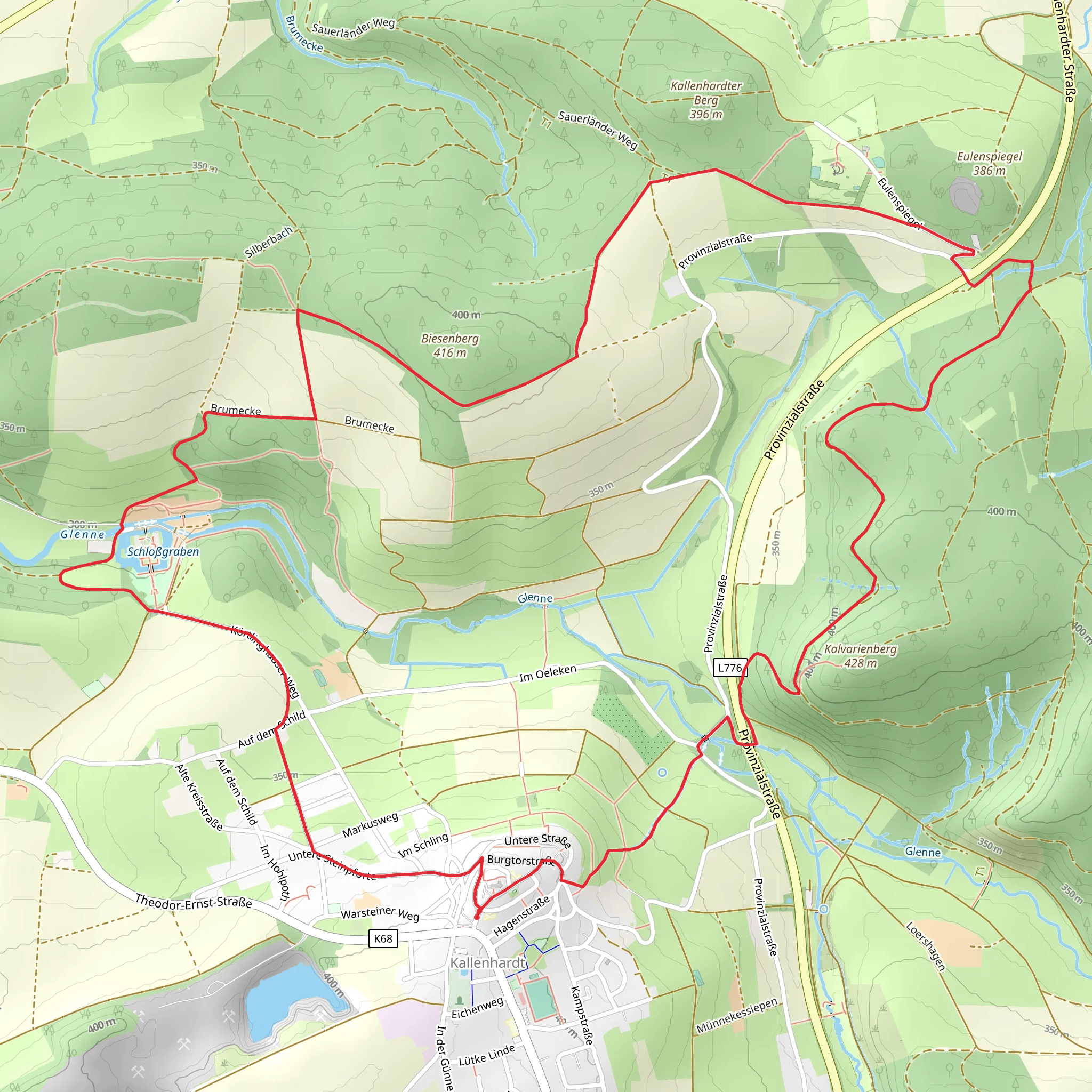 Waldroute - Schloss Route mobile static map