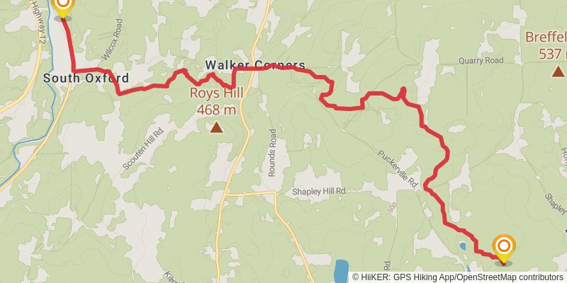 Finger Lakes Trail stage 41 Map