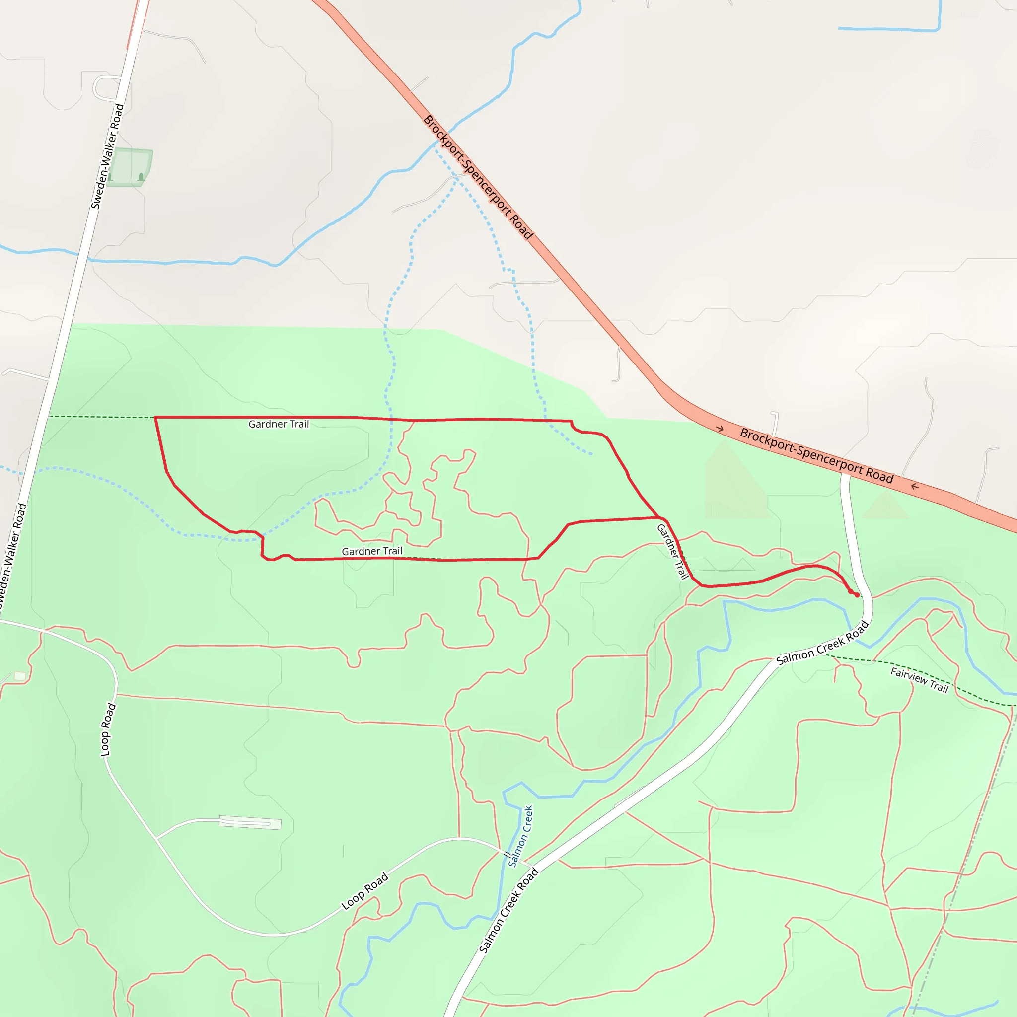 Salmon Creek - Gardner Aly Loop Trail mobile static map