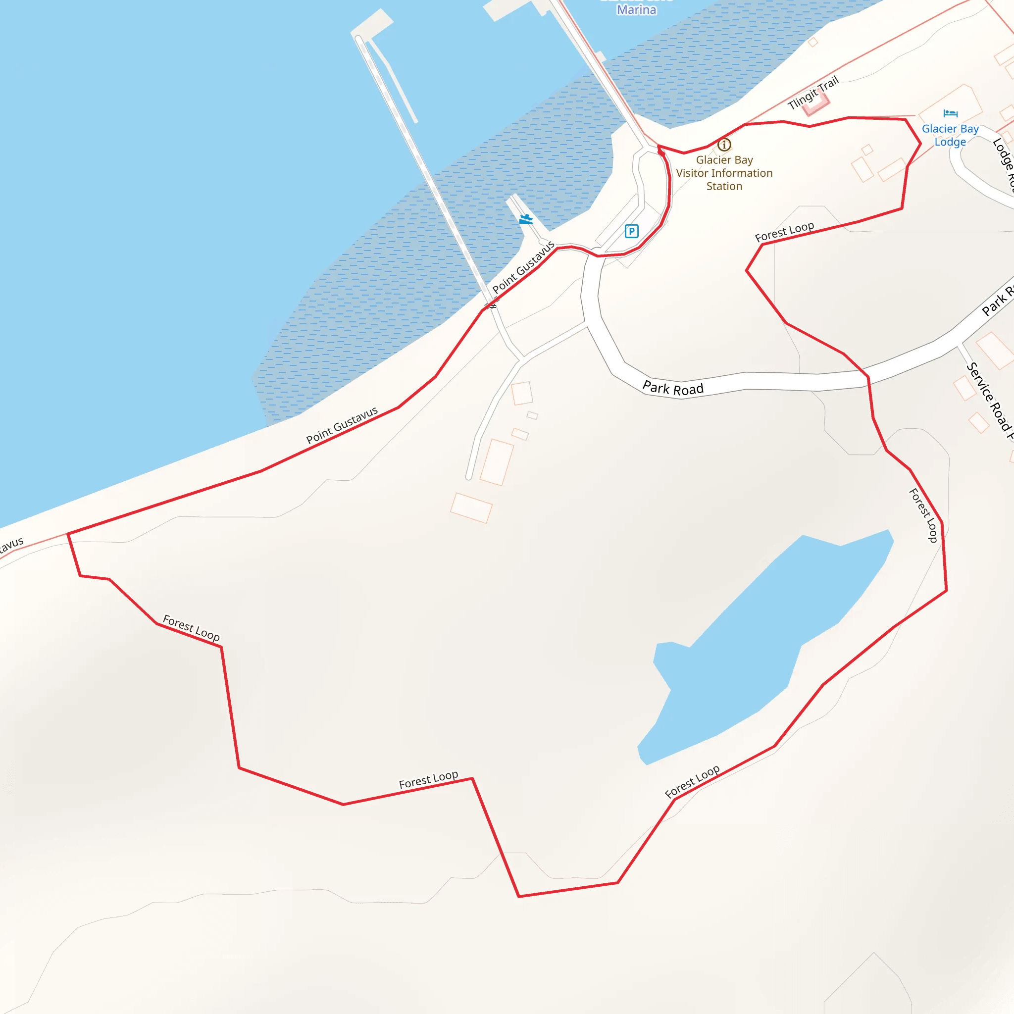 Point Gustavus - Forest Loop mobile static map