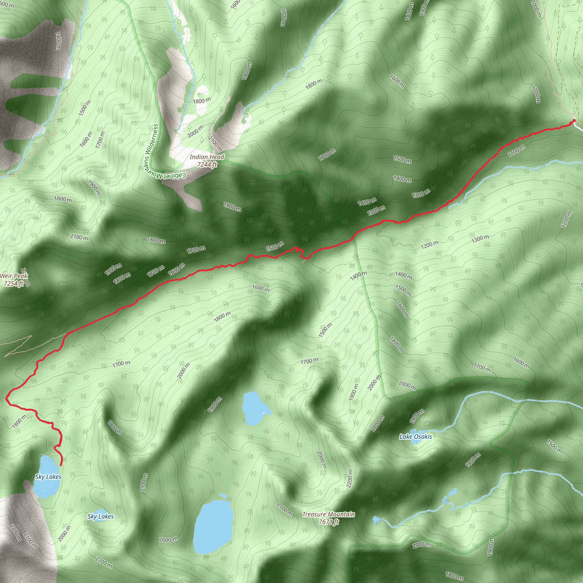 Flower Creek Trail mobile static map