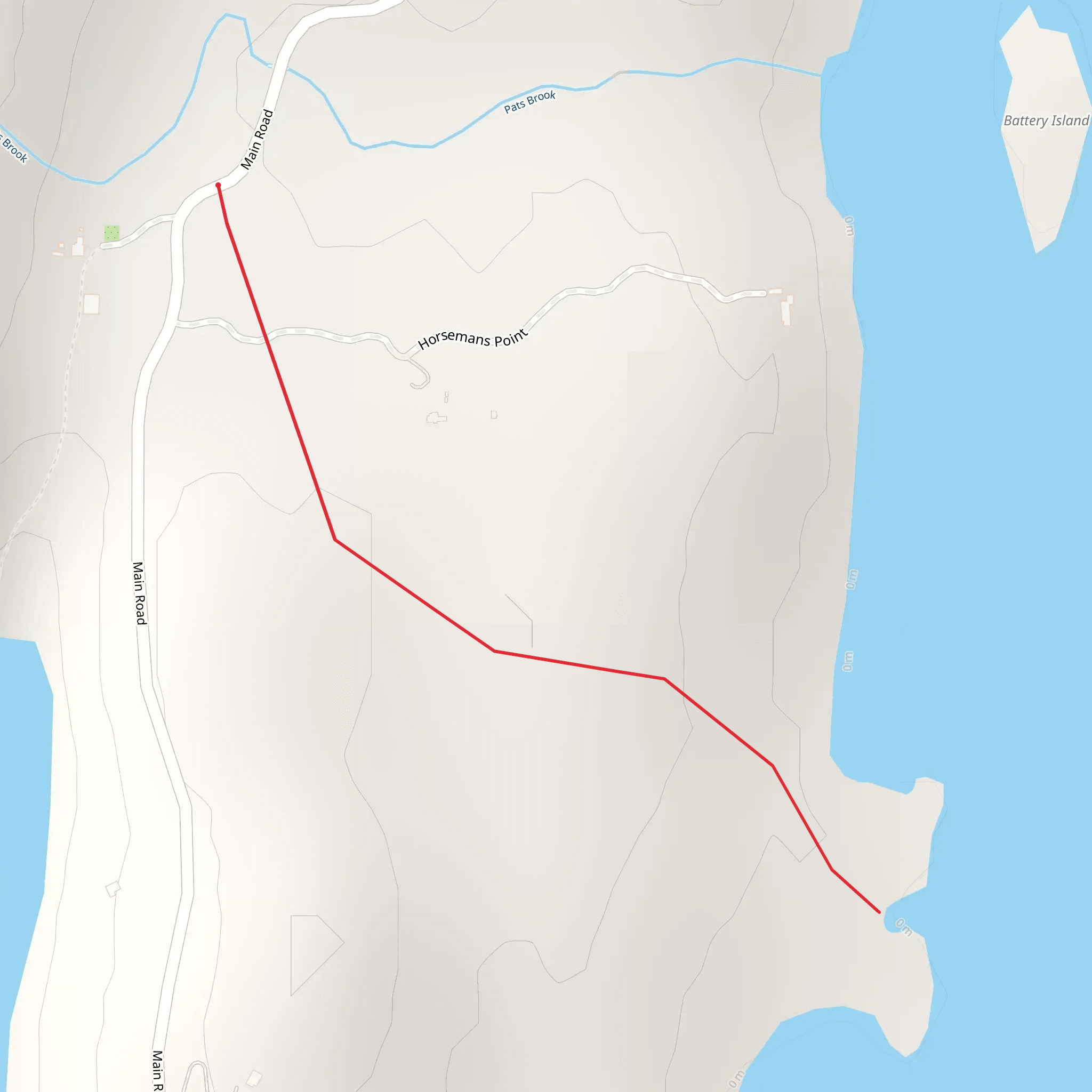 Horsemans Point Trail mobile static map
