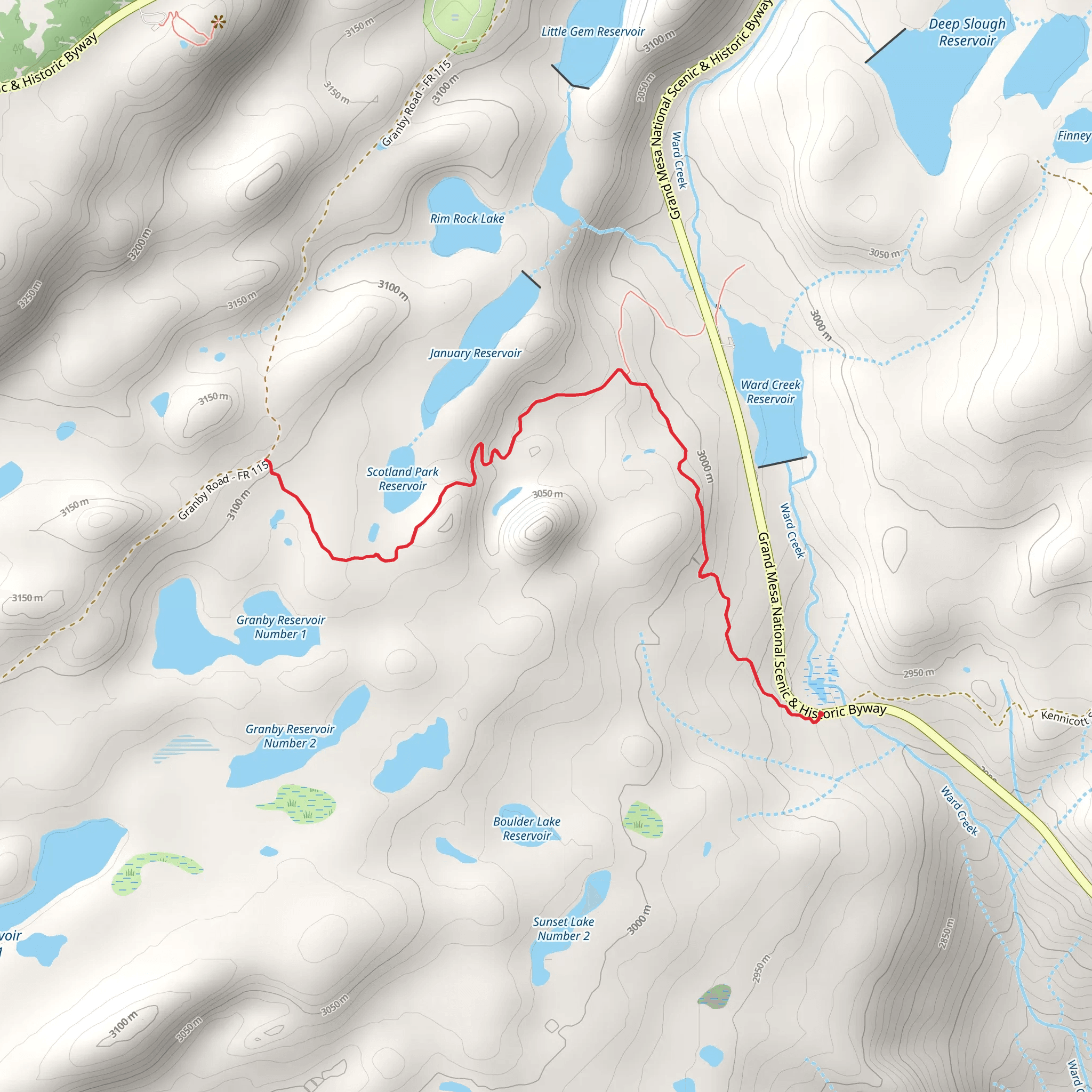 Scotland Trail - Ward Creek mobile static map