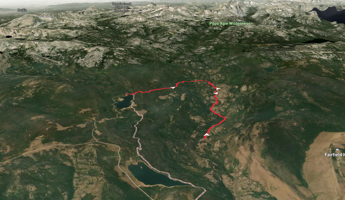 Middle Fork Trail from Worthen Meadow Reservoir