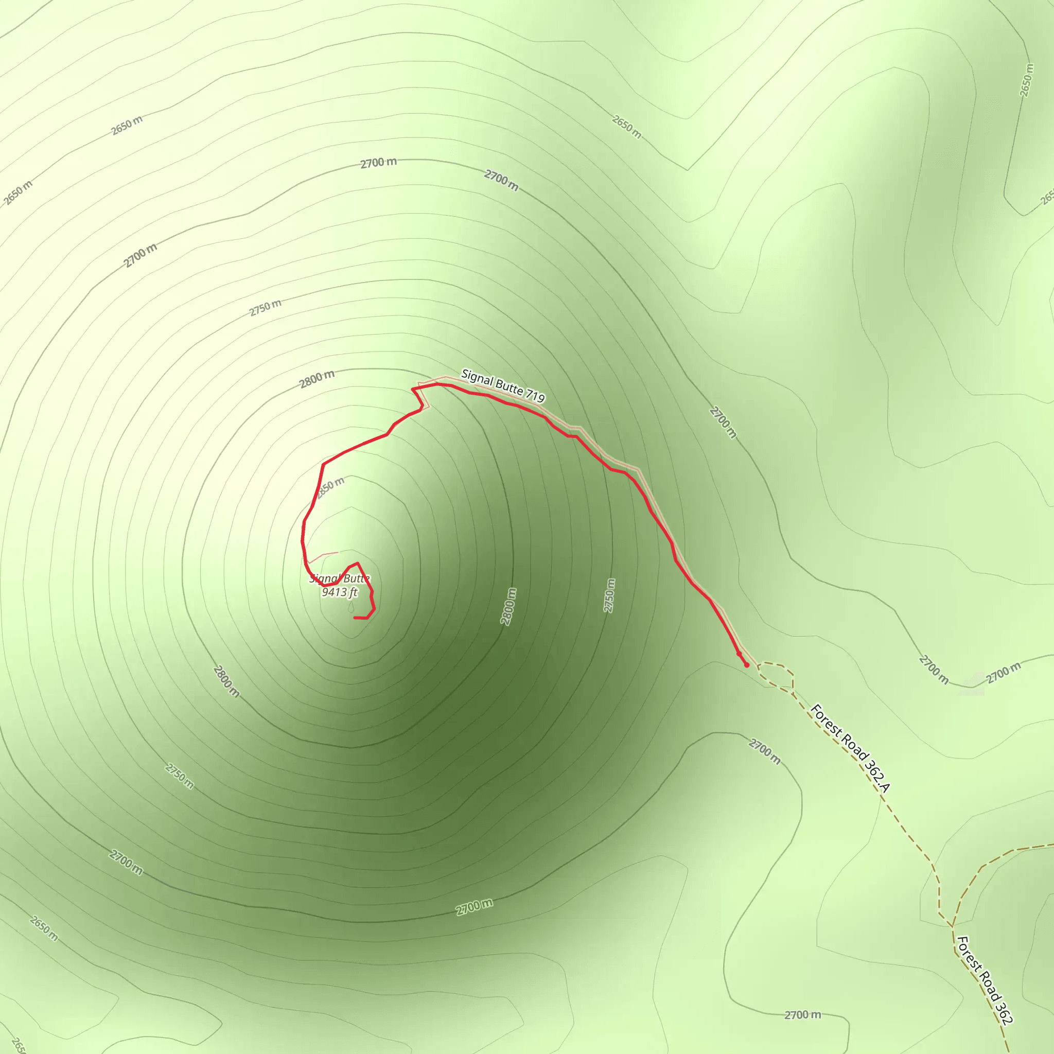 Signal Butte Trail mobile static map