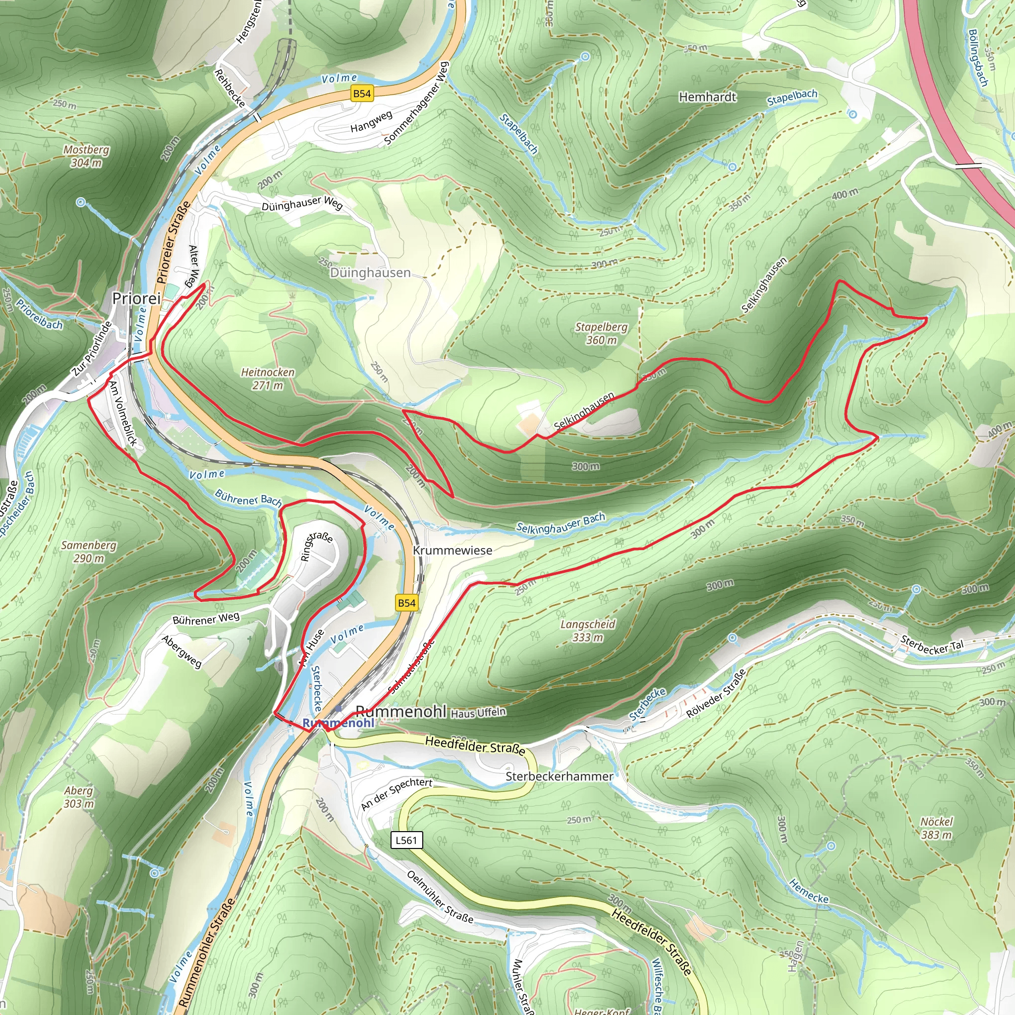 Uffelnweg and Dahler Hoehenring Loop mobile static map
