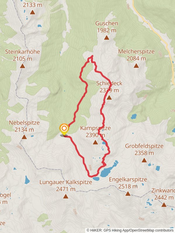 Around the Kampspitze mobile static map