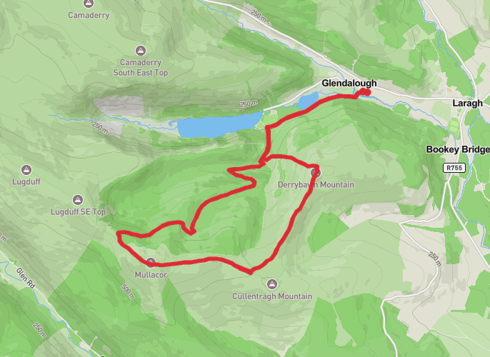 Derrybawn Night hike mobile static map