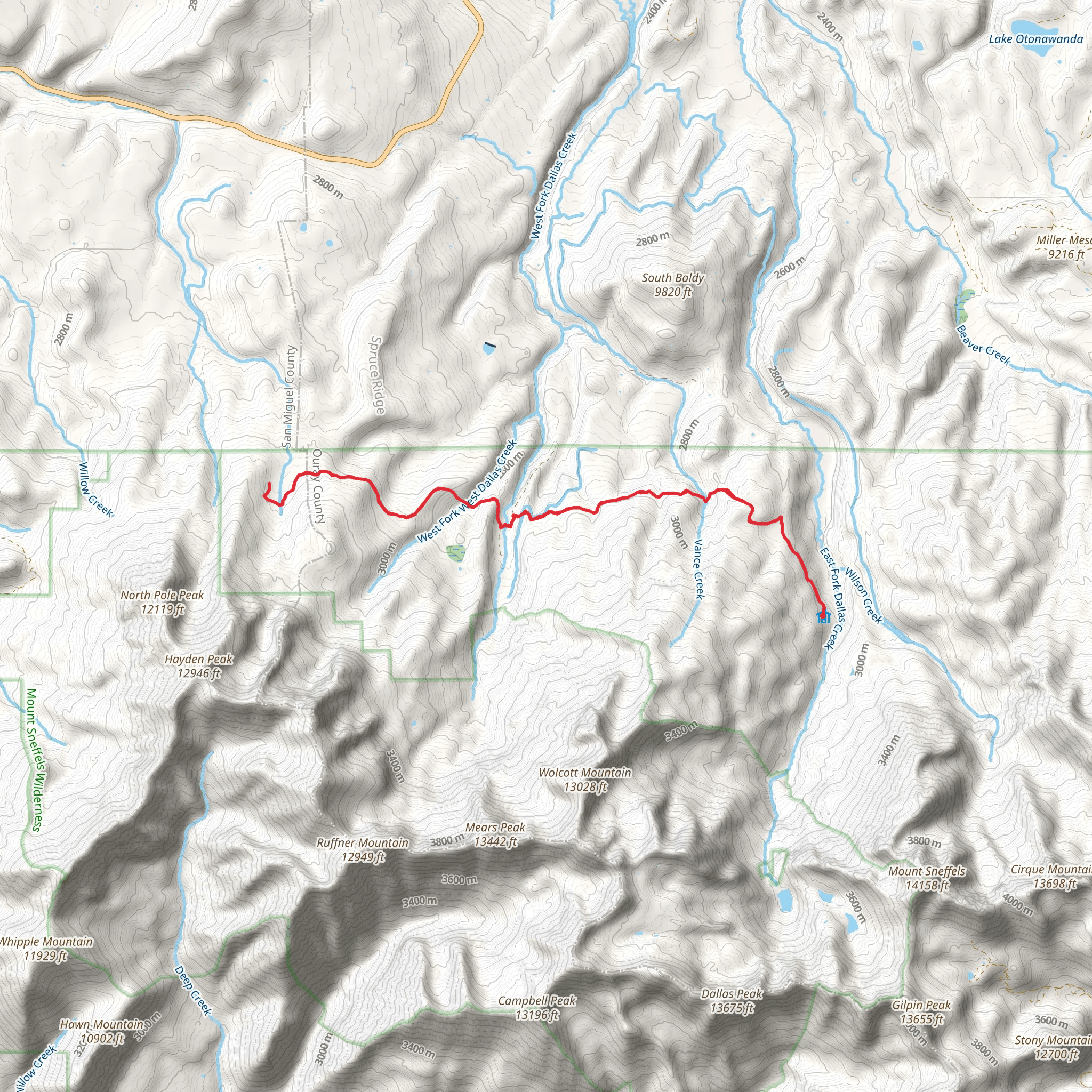 Dallas, Cocan Flats and Box Factory Park Walk mobile static map