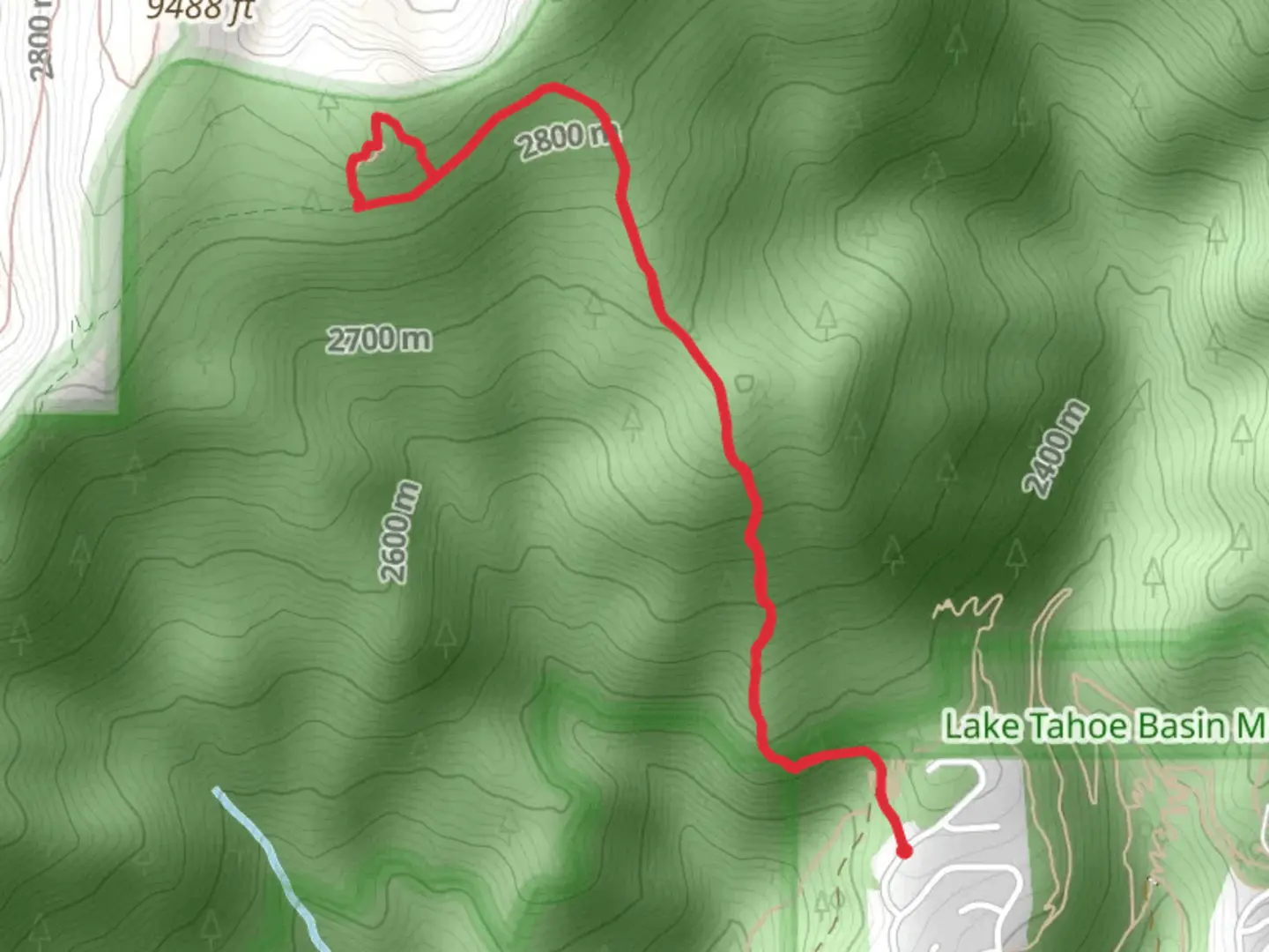 An image depicting the trail Rose Knob - Tahoe Rim Trail and its surrounding area.