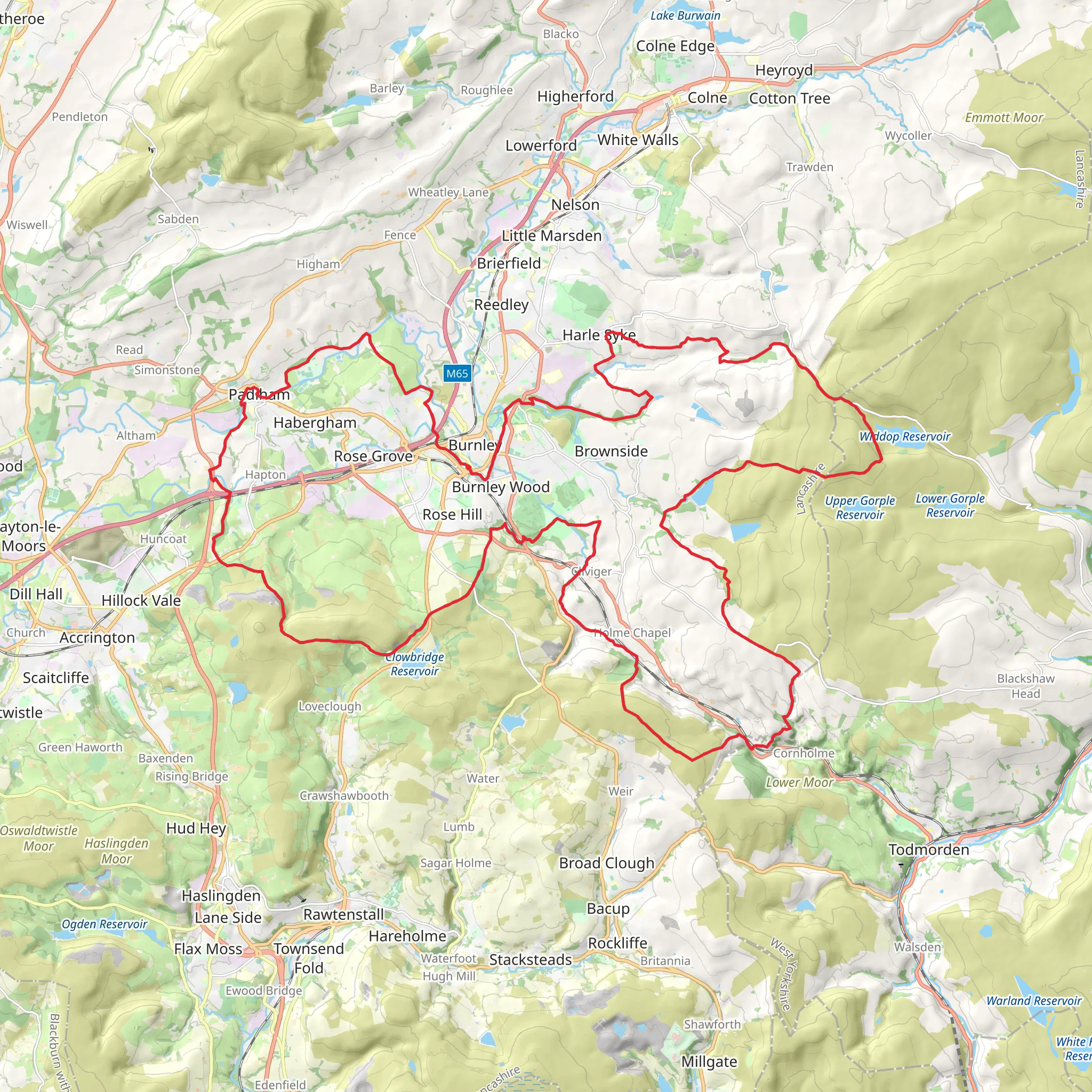Burnley Way mobile static map