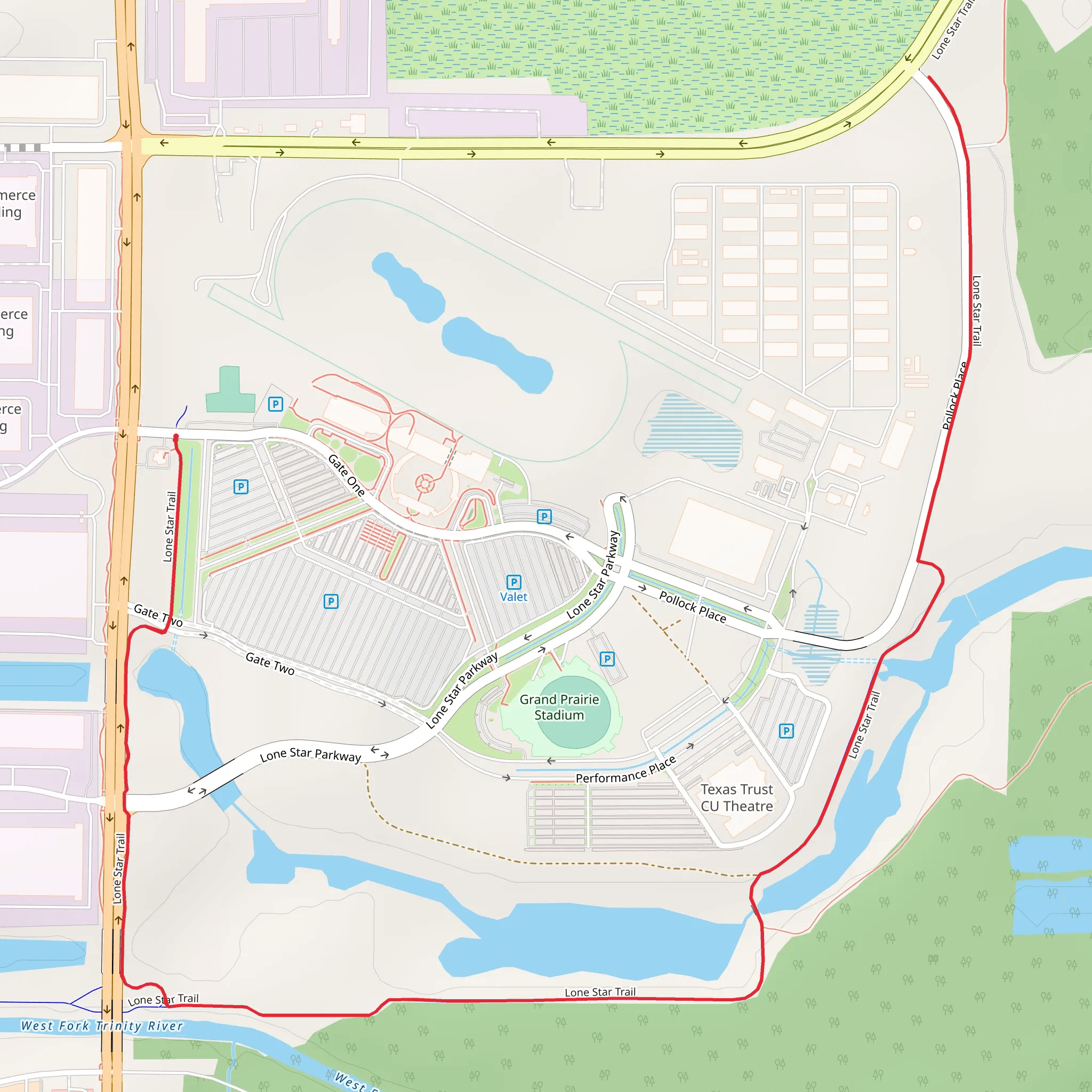 Lone Star Trail mobile static map