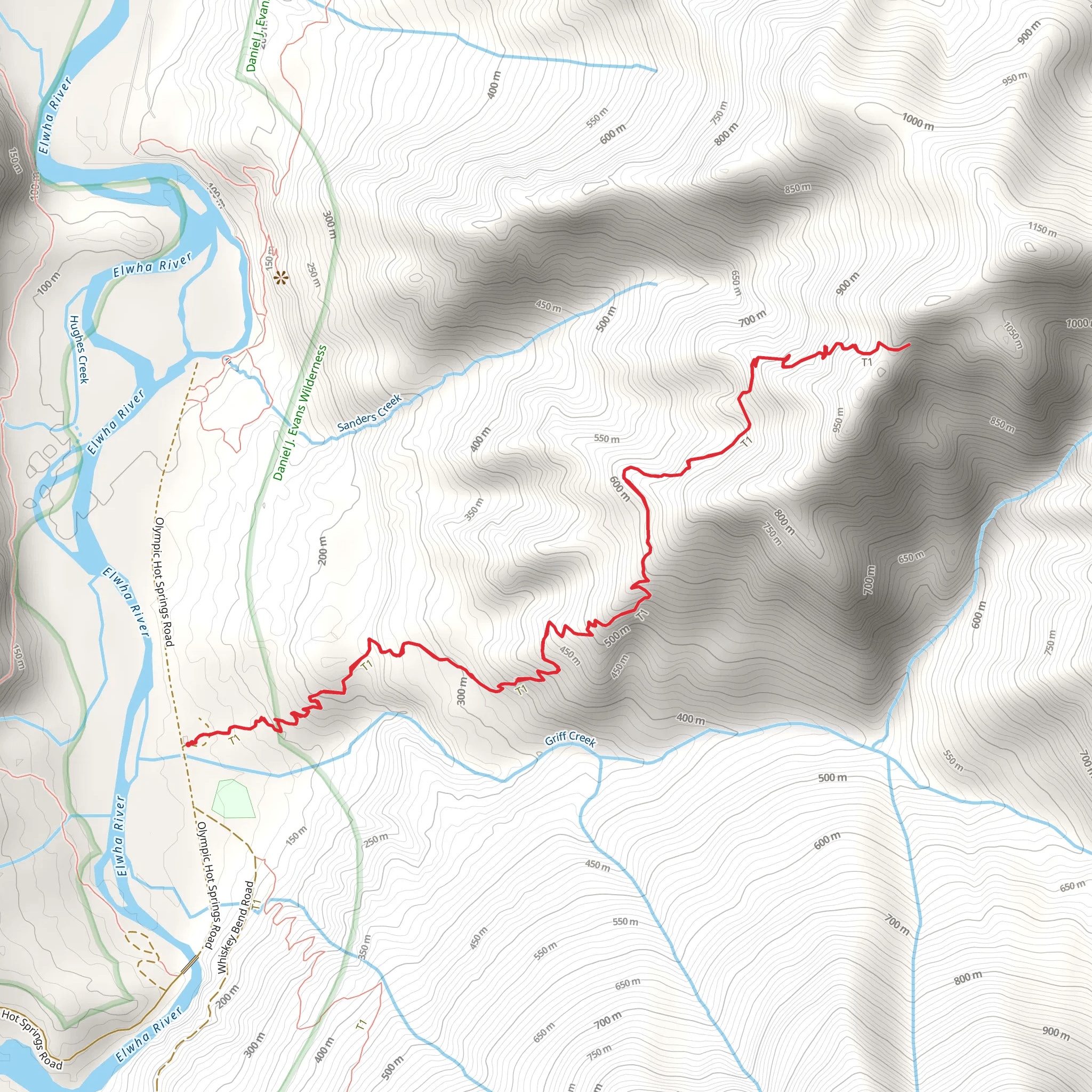Griff Creek Primitive Trail mobile static map
