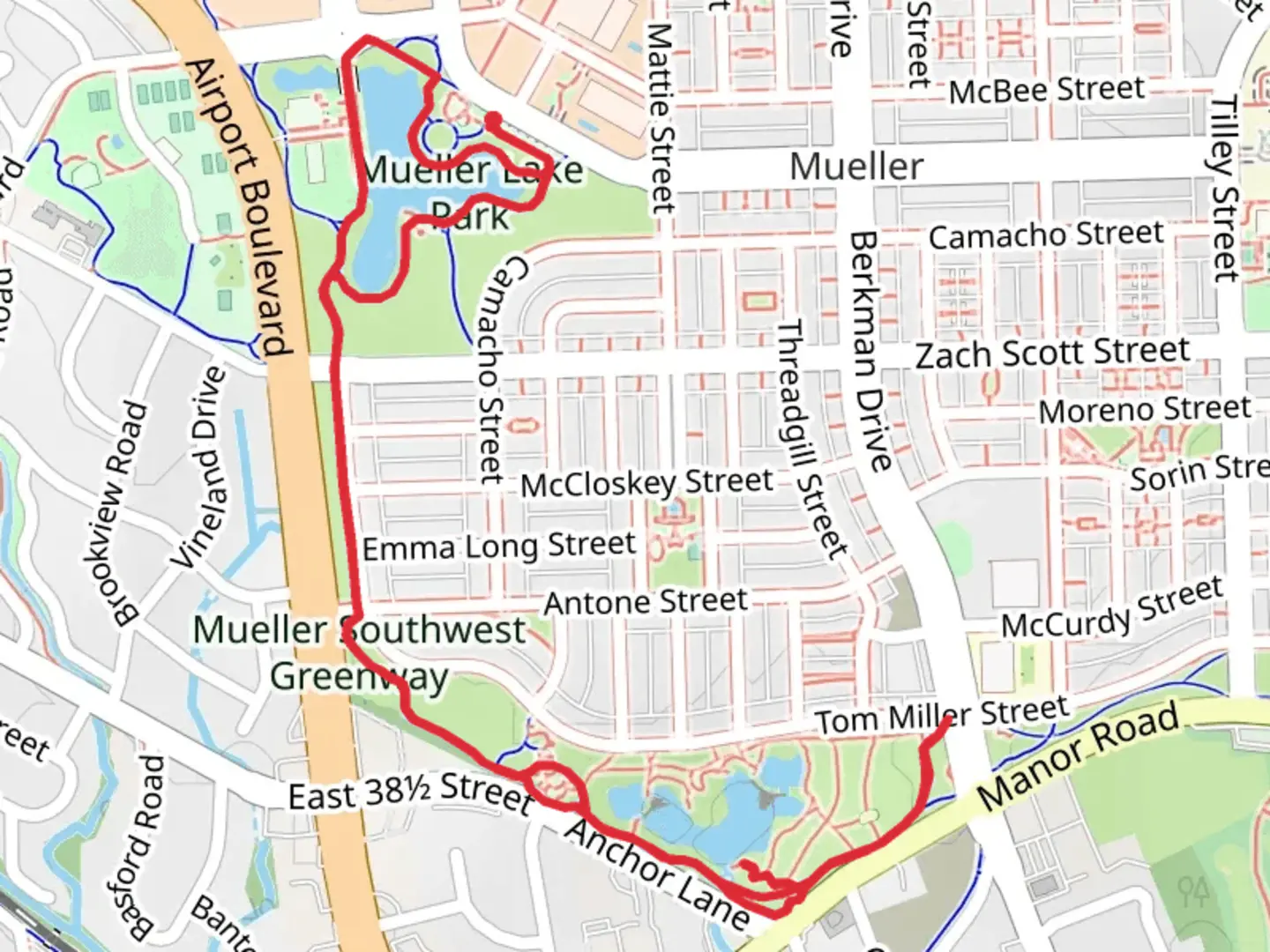An image depicting the trail Mueller Lake Trail and its surrounding area.