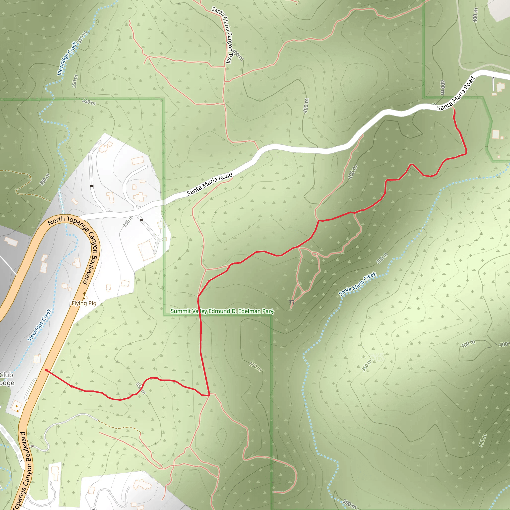 North Topanga Canyon Boulevard mobile static map