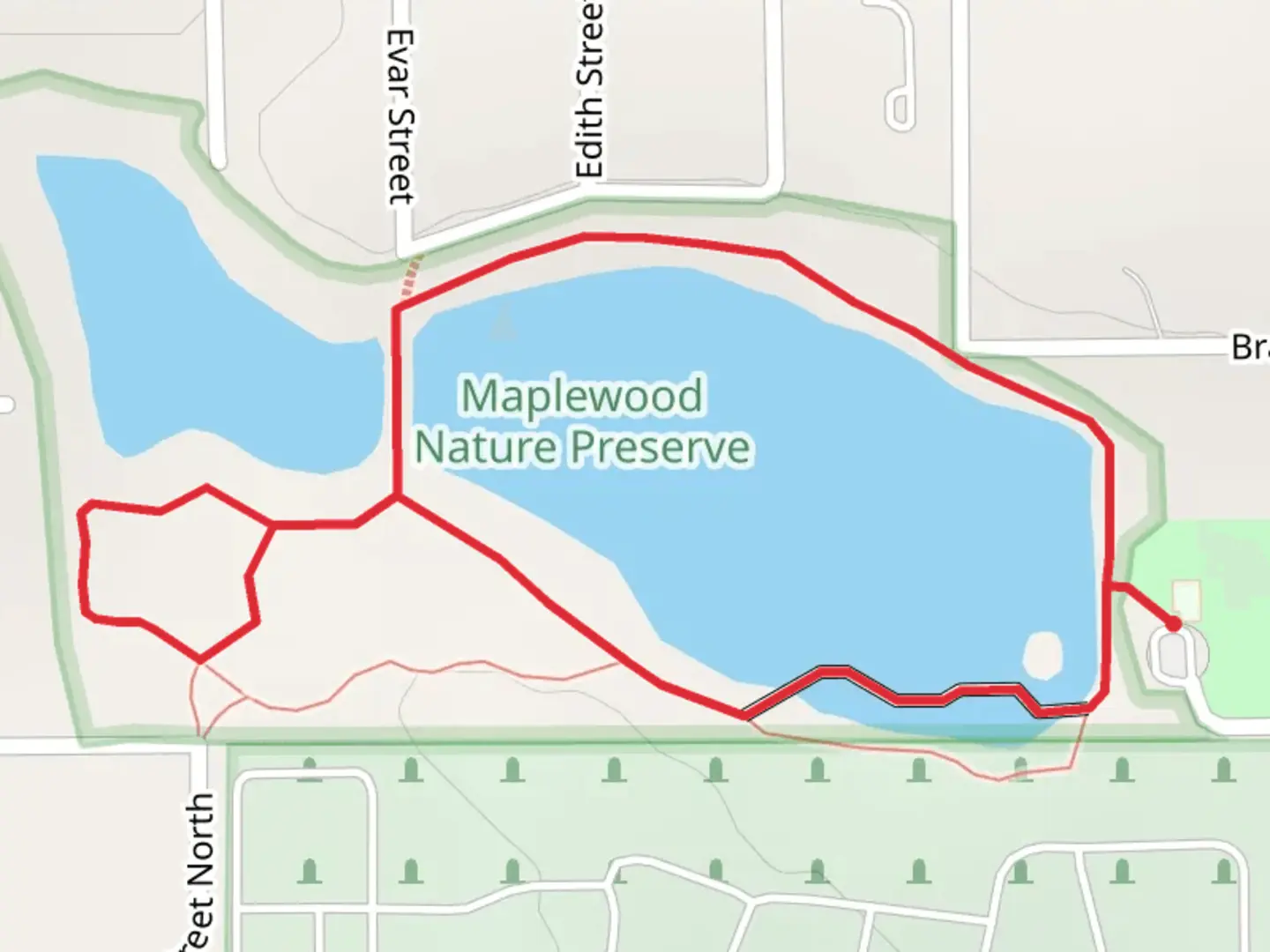 An image depicting the trail Michael Lane Loop and its surrounding area.