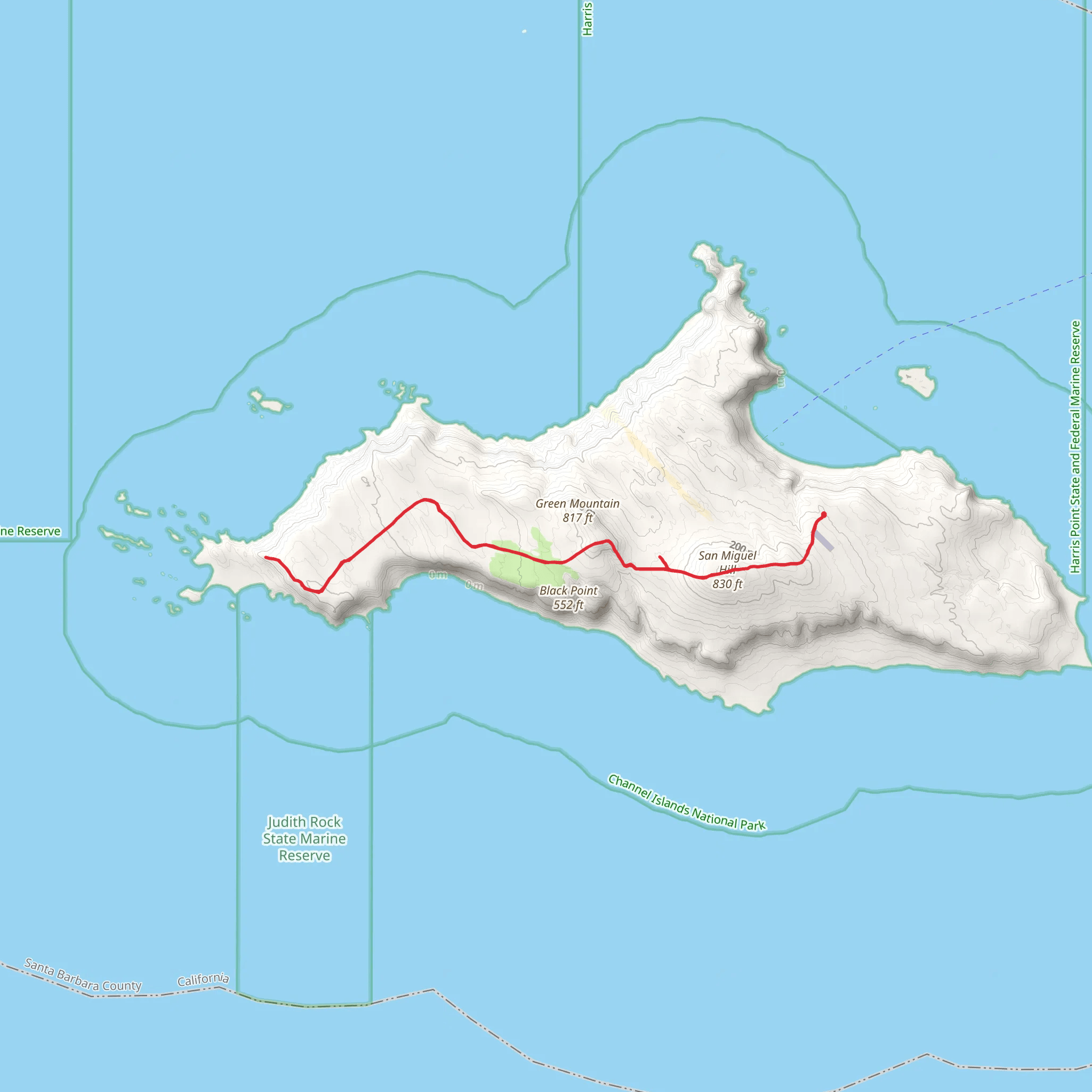 Point Bennett Trail mobile static map