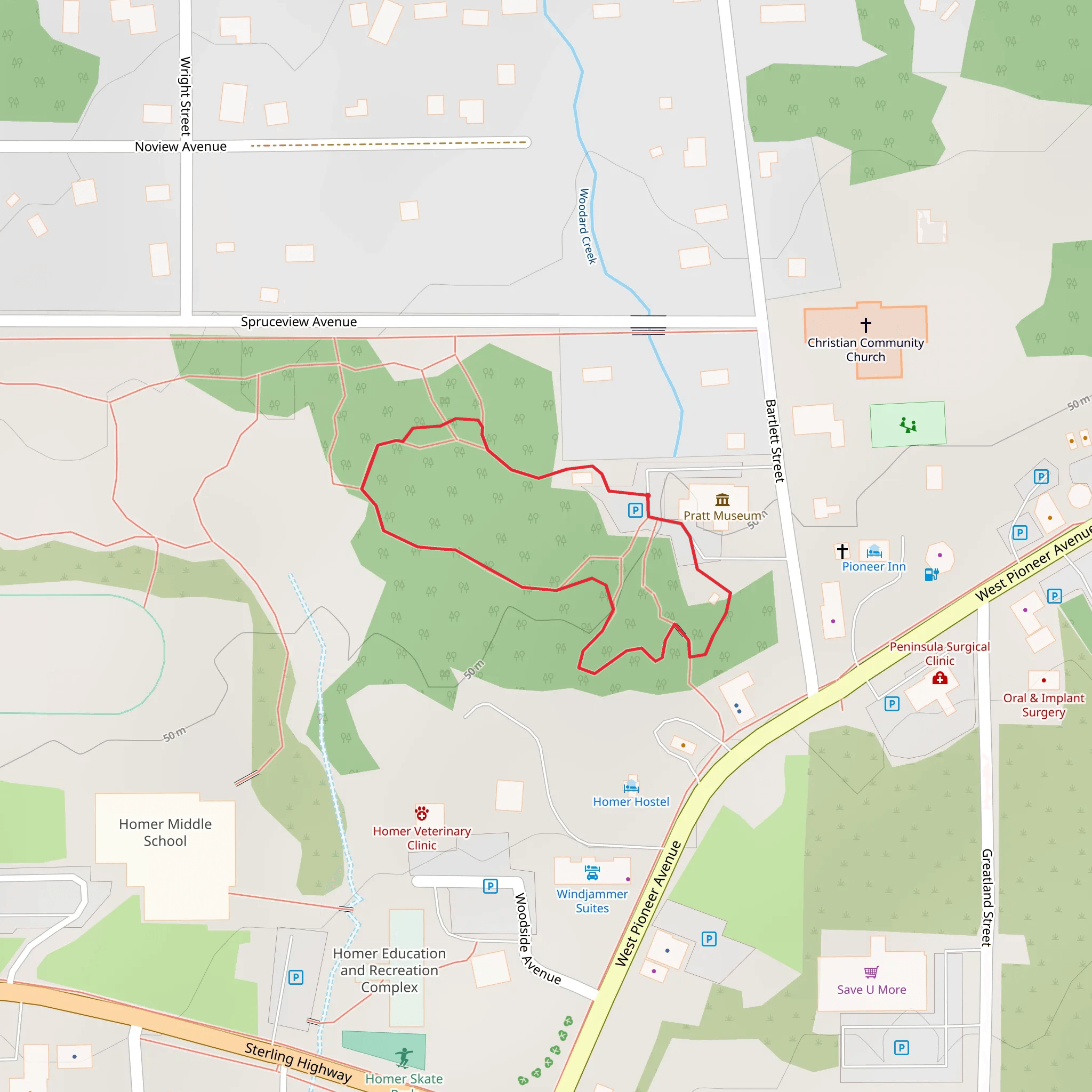 West Pioneer Avenue Loop mobile static map