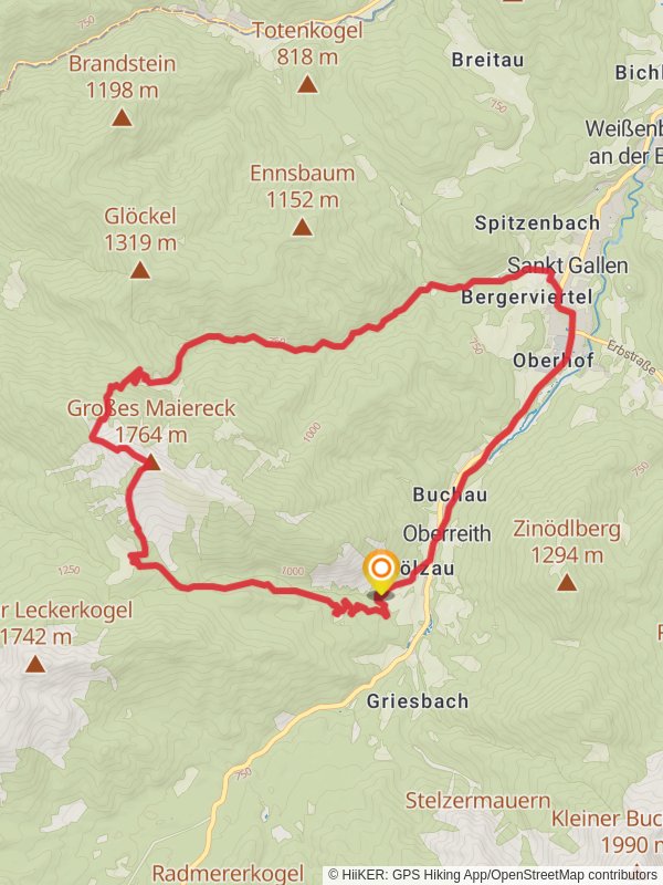 Großes Maiereck - Spitzenbachklamm Loop Trail mobile static map