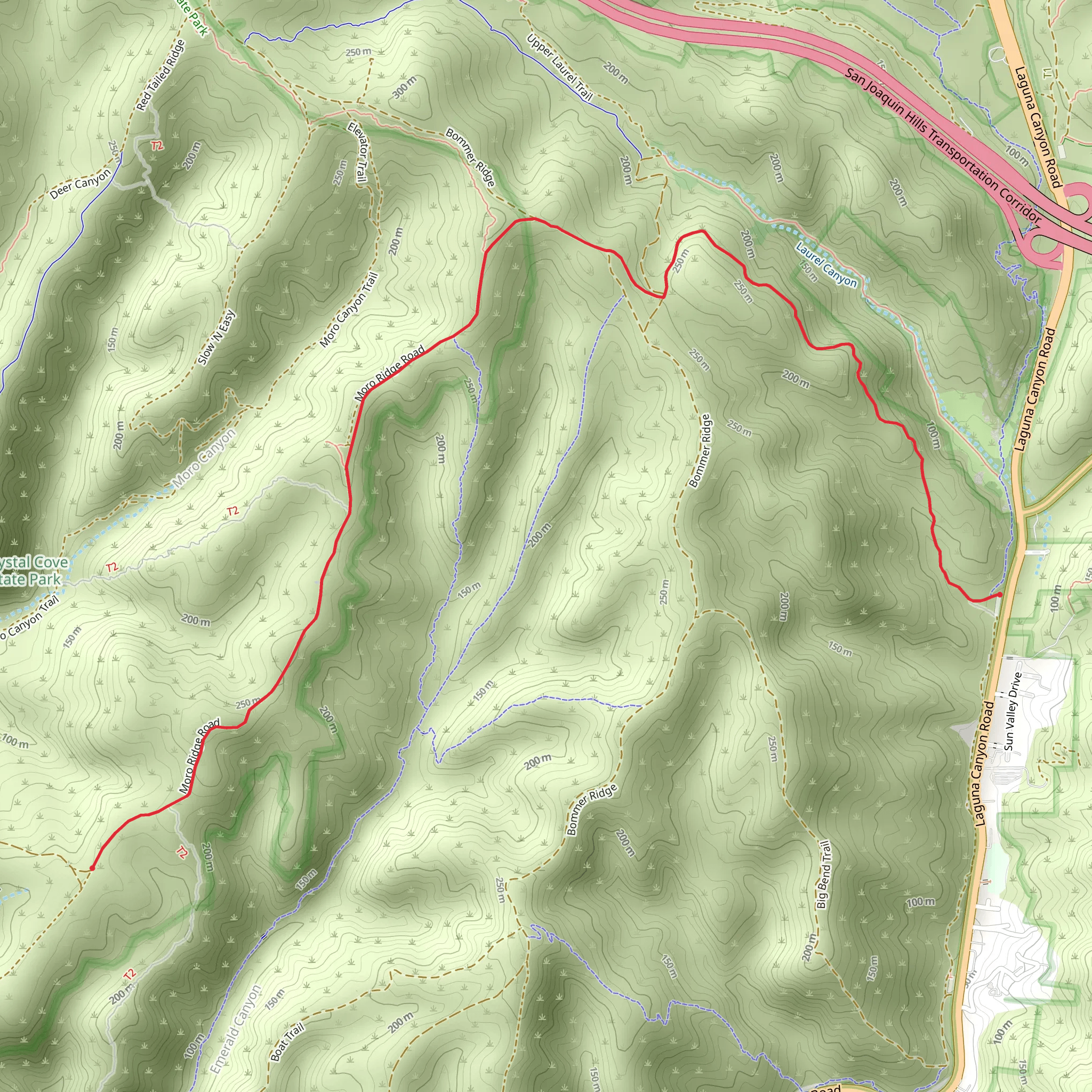Willow Canyon Road and Moro Ridge Road mobile static map