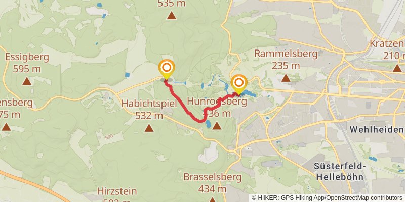 Habichtswaldsteig spur 1 Map