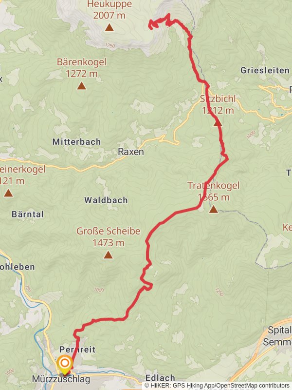 Glacier to Wine North Route Karl Ludwig Haus - Mürzzuschlag mobile static map